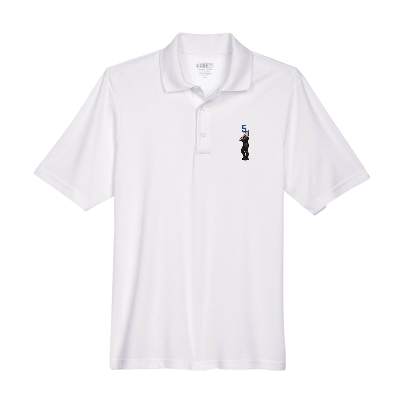 Performance Polo — Number Top in White