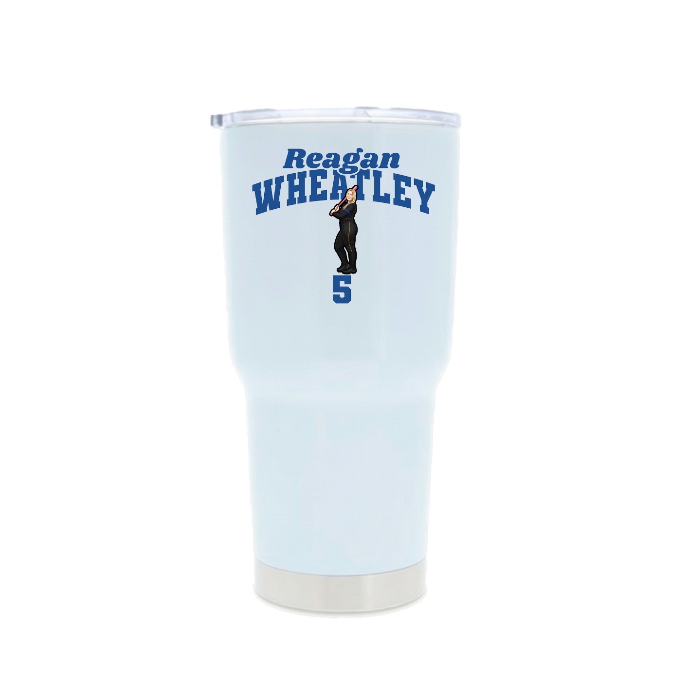 30oz Stainless Steel Tumbler — Signature Arch in White