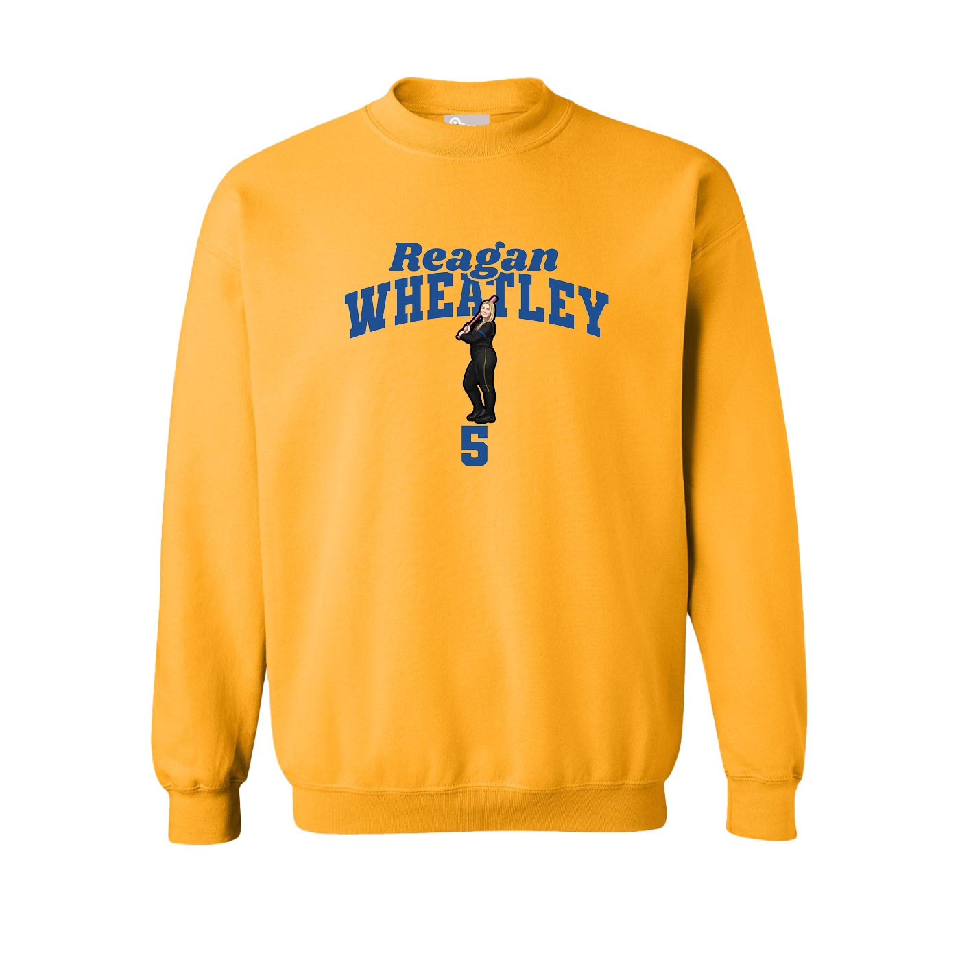Fleece Crew — Signature Arch in Gold