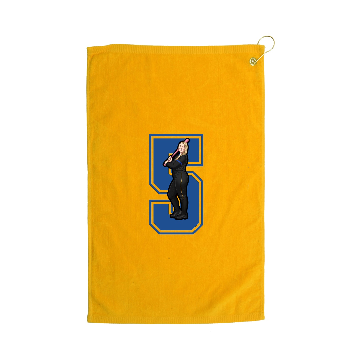 Golf Towel — Number in Gold