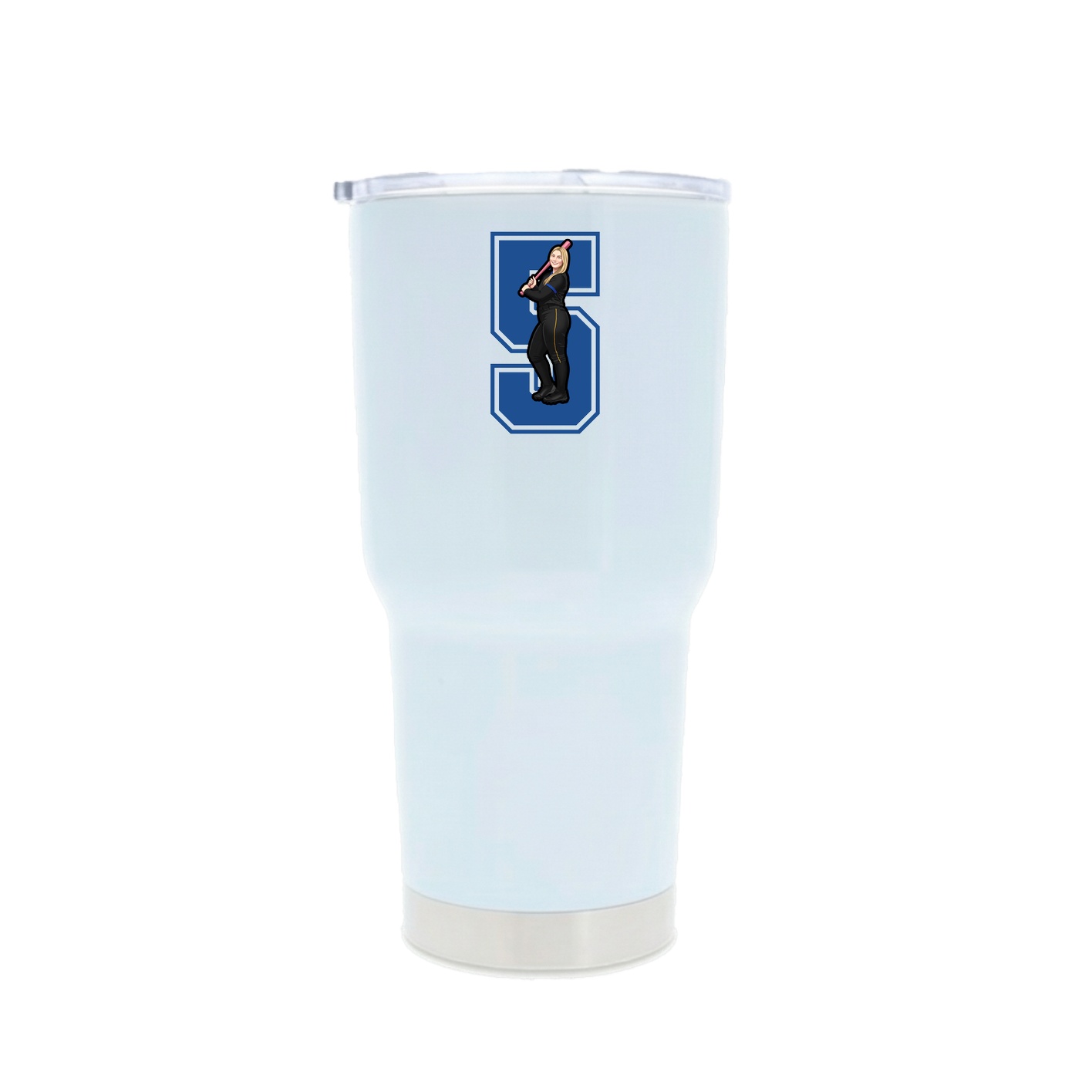 30oz Stainless Steel Tumbler — Number in White