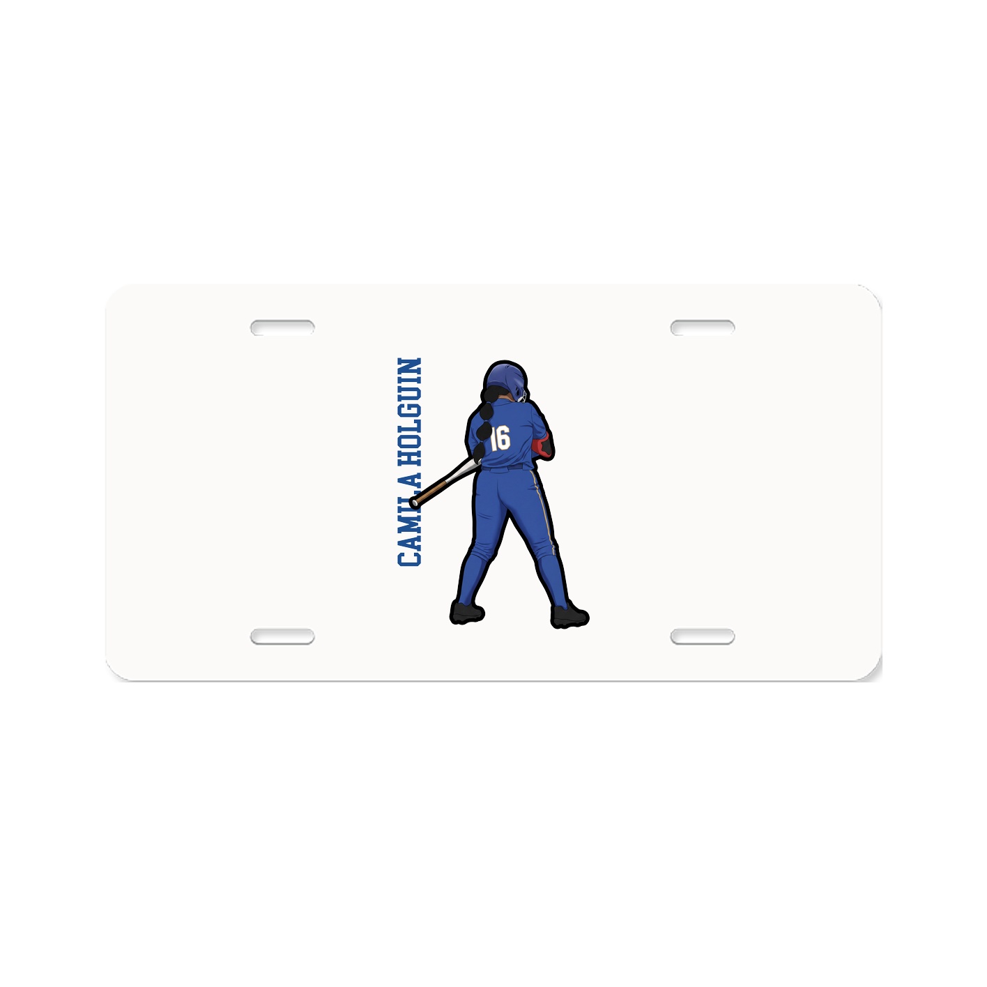 License Plate — Name Vertical in Classic