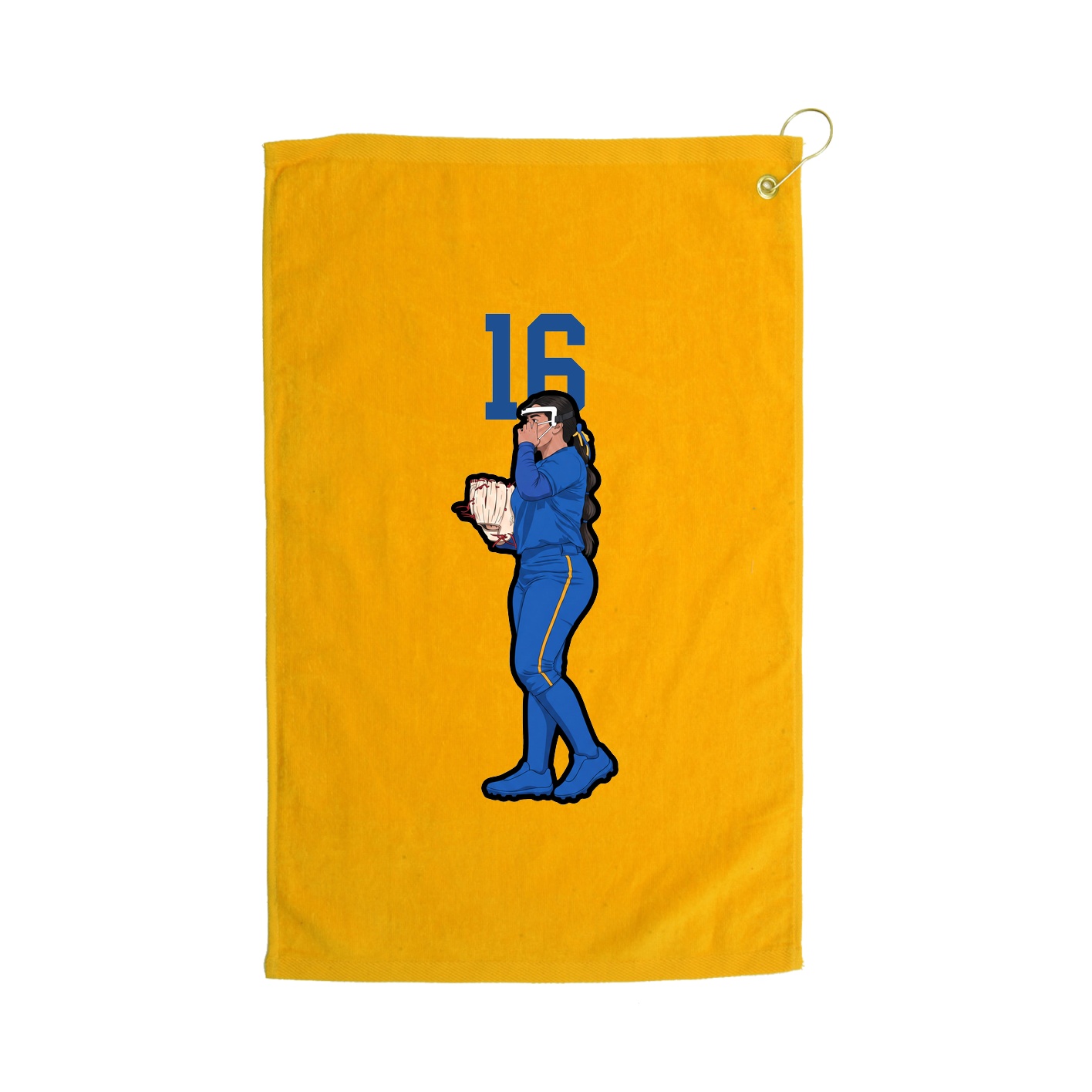 Golf Towel — Number Top in Gold
