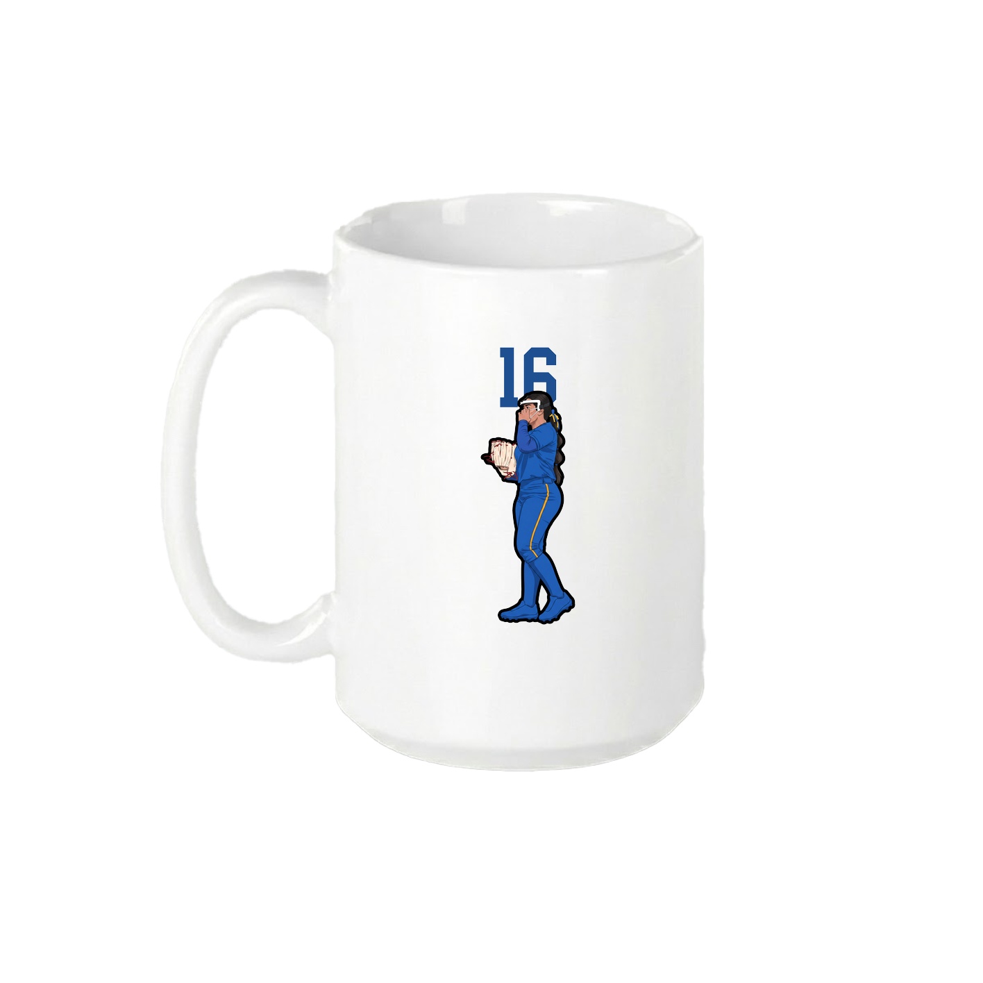 15oz Coffee Mug — Number Top in White