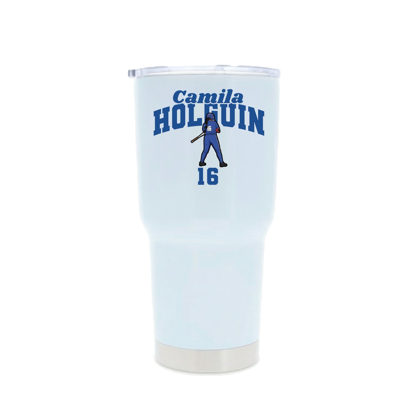 30oz Stainless Steel Tumbler — Signature Arch in White
