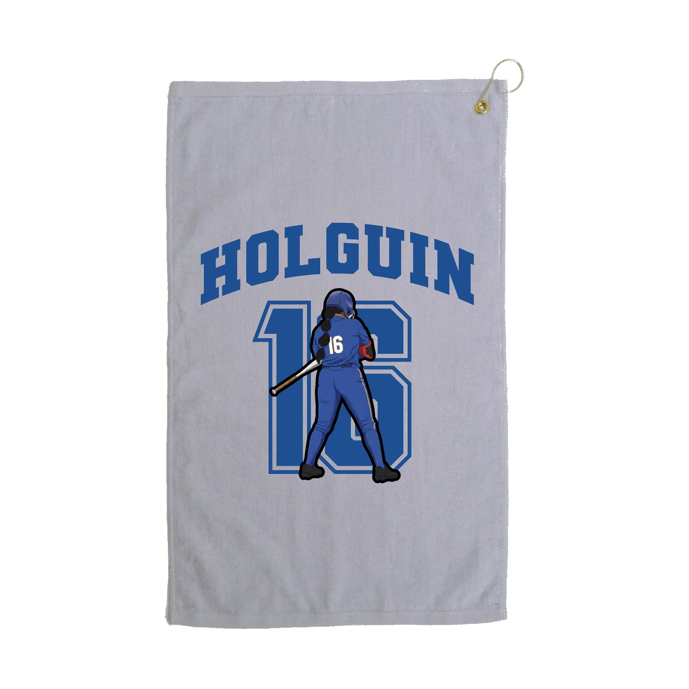 Golf Towel — Number in Grey