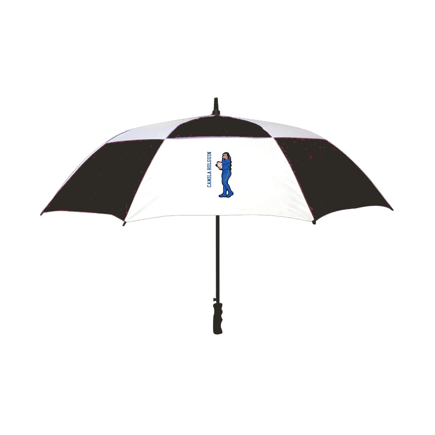 Golf Umbrella — Name Vertical in Black