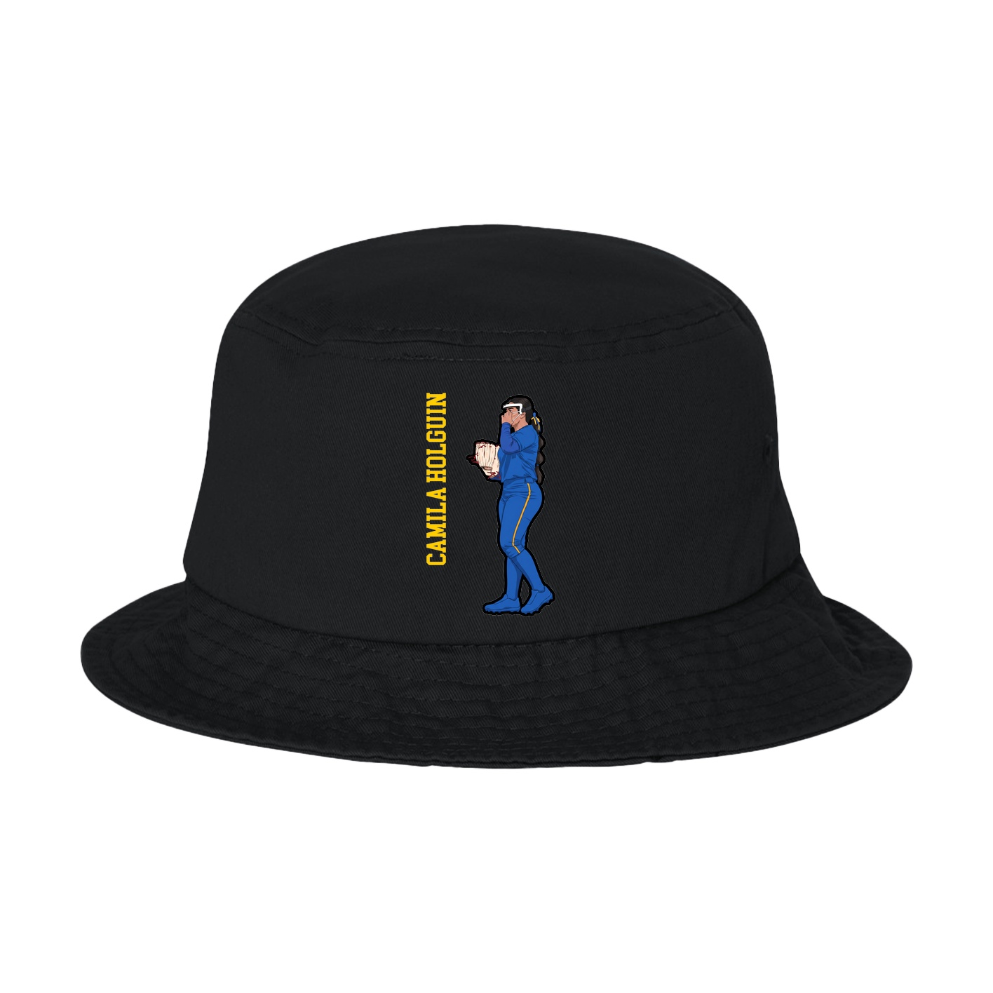 Bucket Cap — Name Vertical in Black