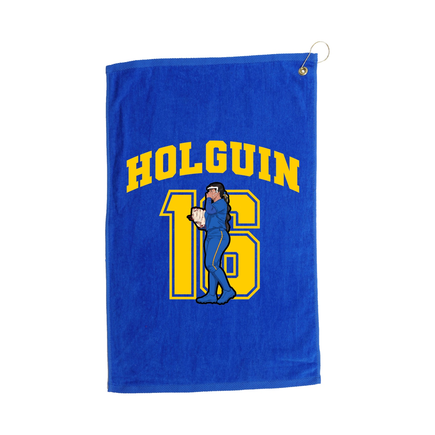 Golf Towel — Number in Royal