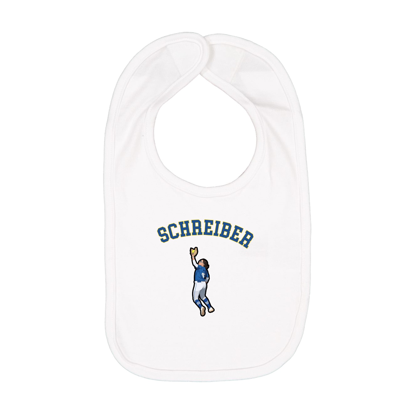 Infant Bib — Shirsey Arch in White