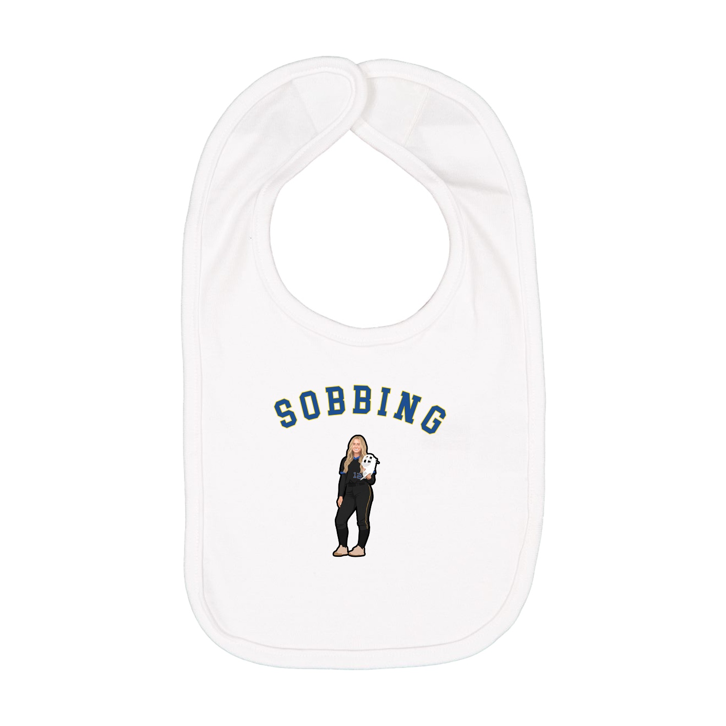 Infant Bib — Shirsey Arch in White