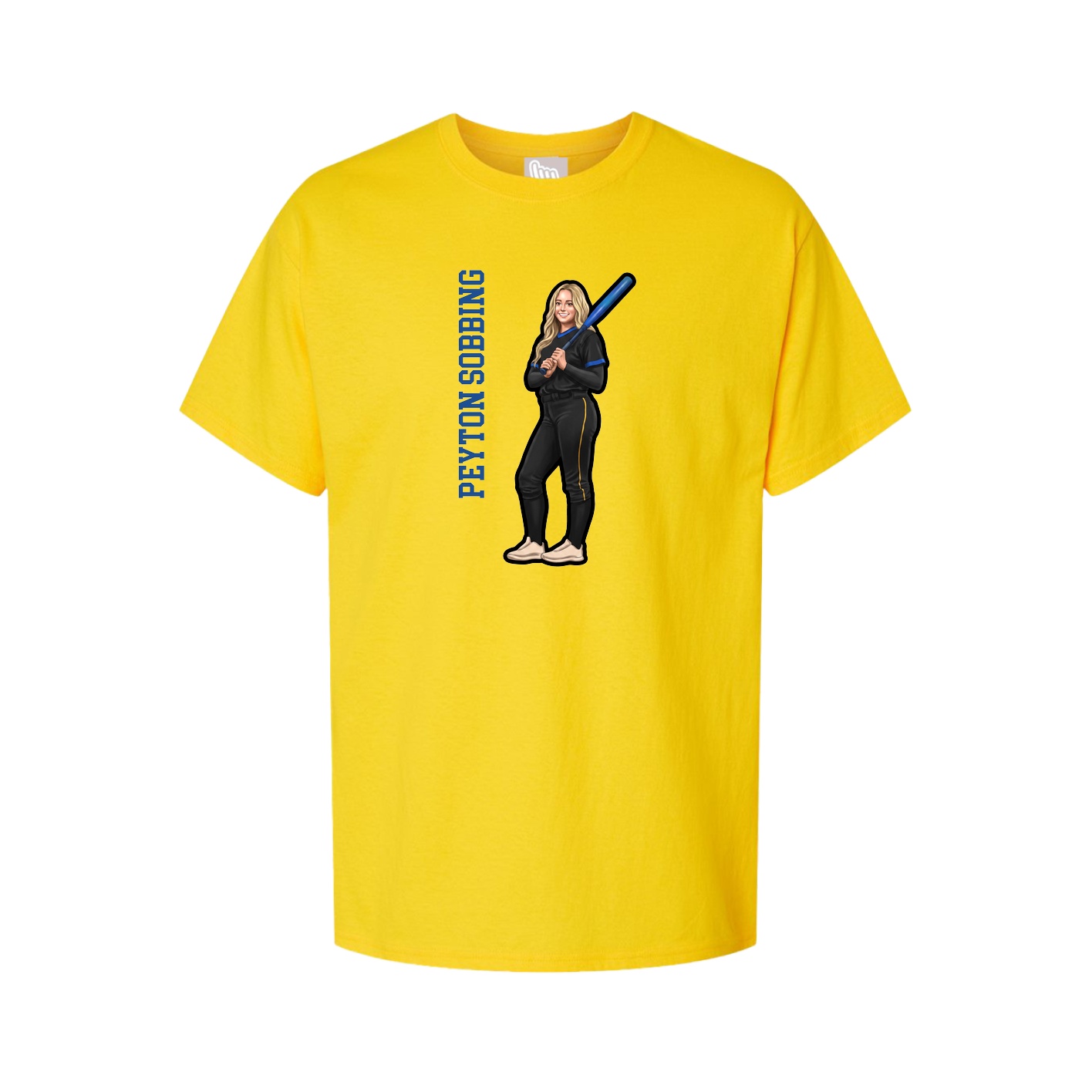 Tee — Name Vertical in Gold