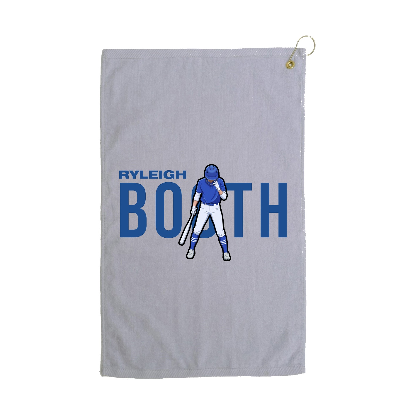 Golf Towel — Player Name in Grey