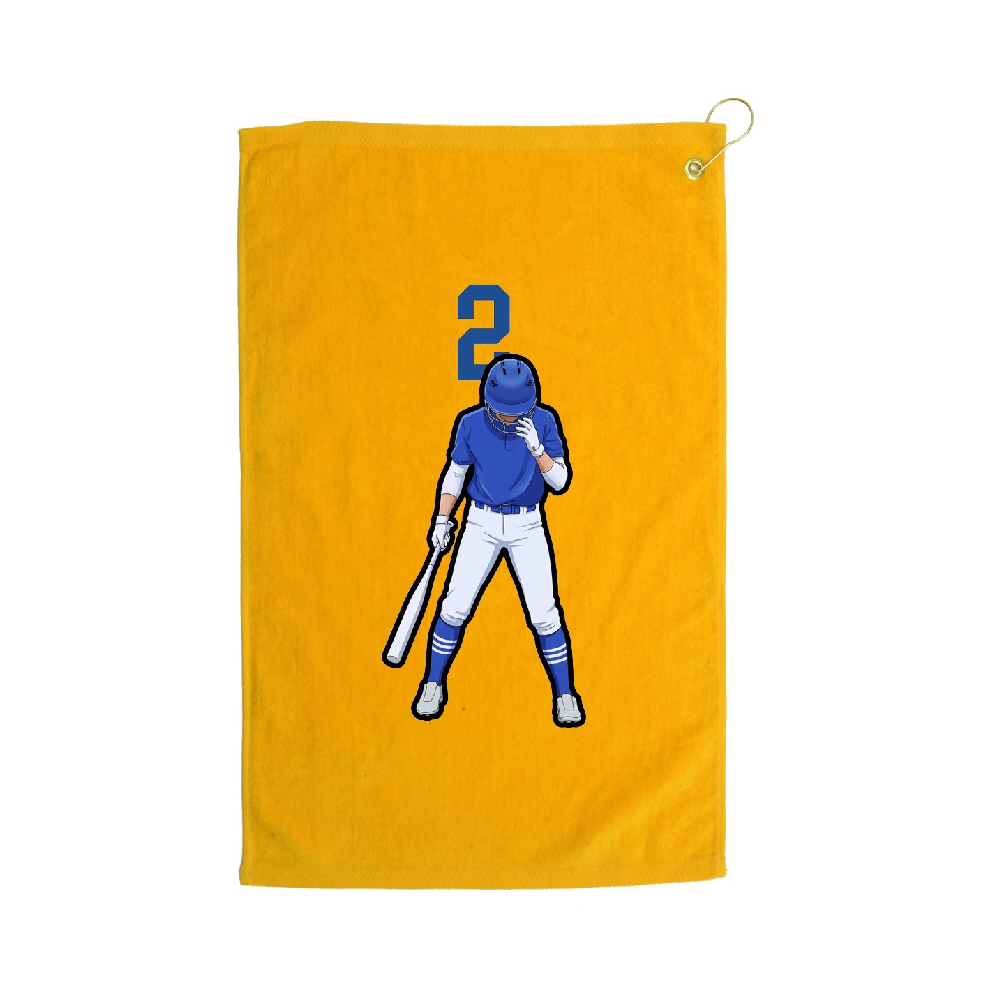 Golf Towel — Number Top in Gold