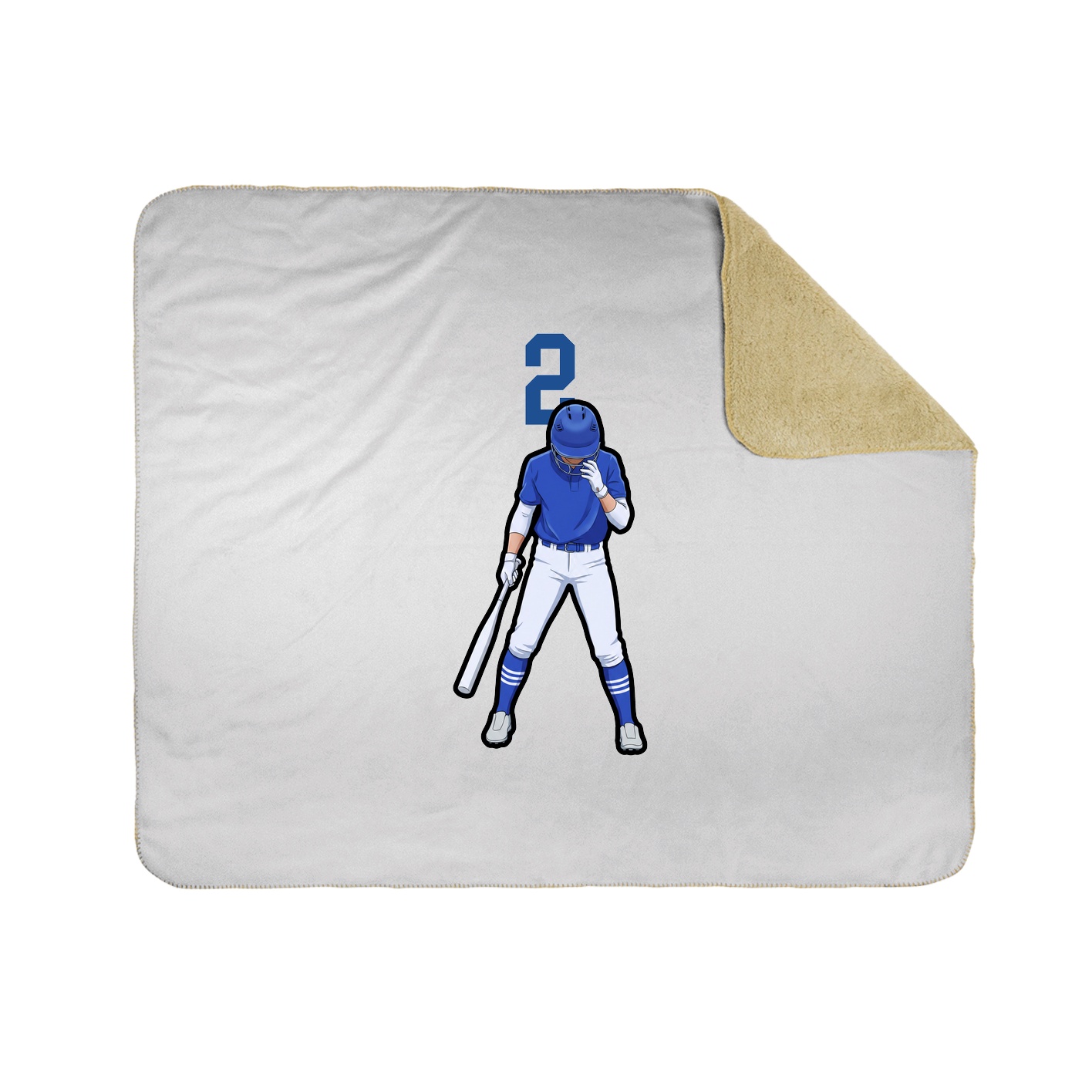 Throw Blanket — Number Top in White