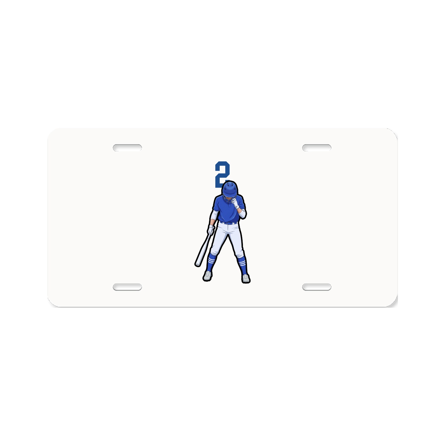 License Plate — Number Top in Classic