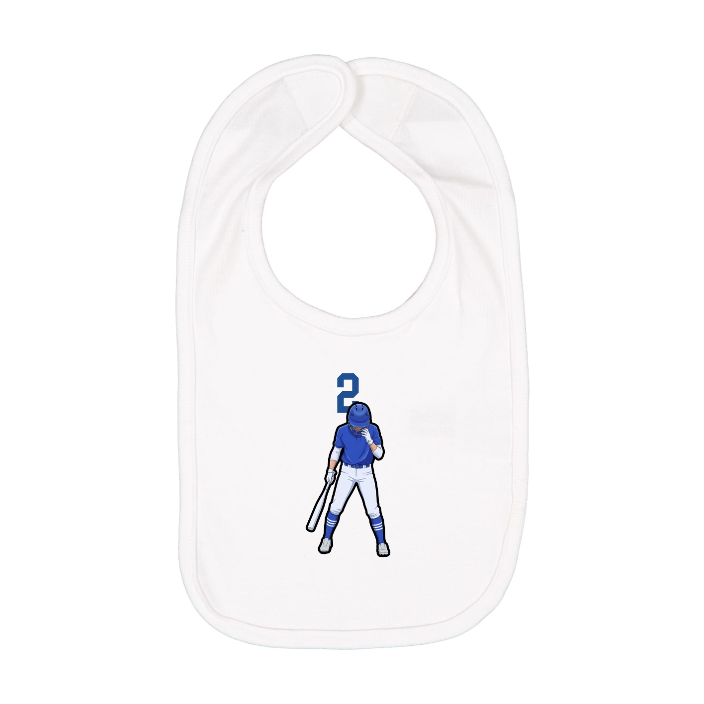 Infant Bib — Number Top in White