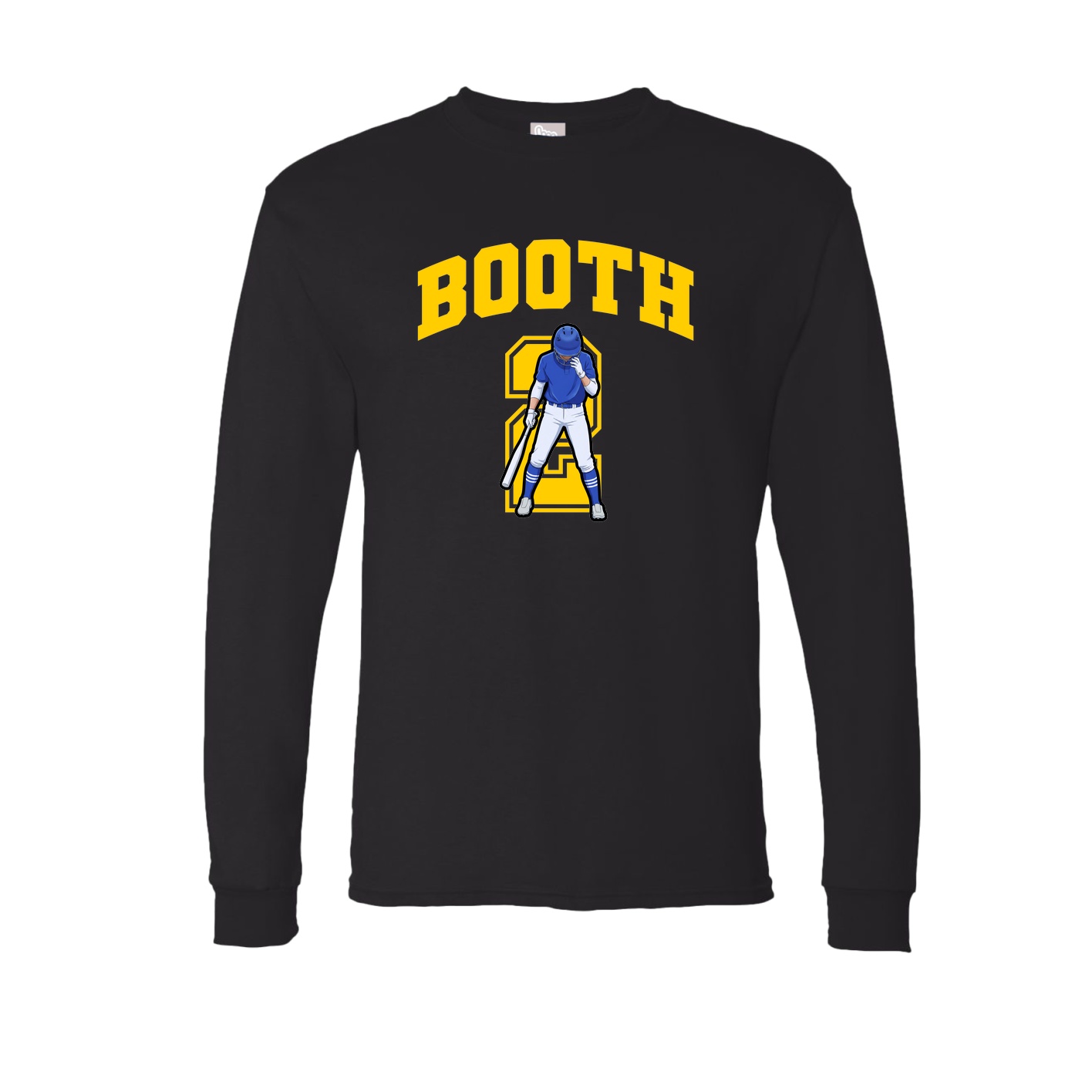 Long Sleeve Tee — Number in Black