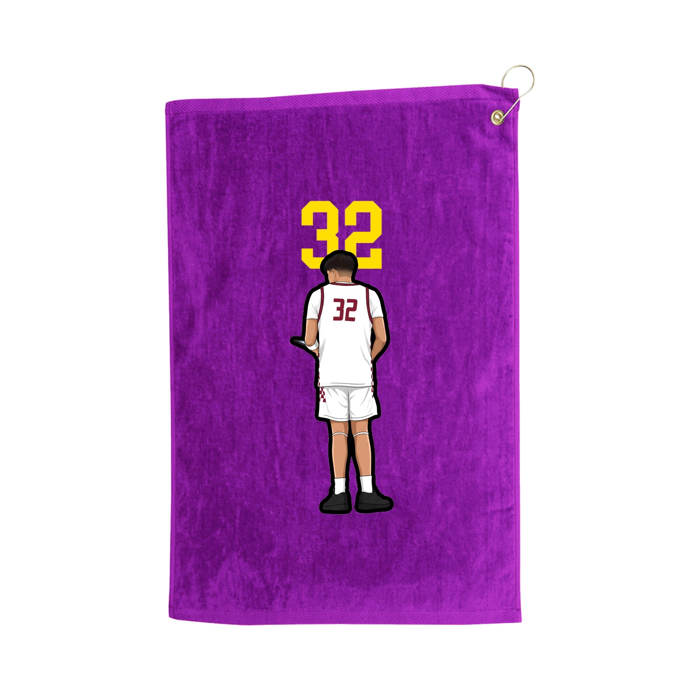 Golf Towel — Number Top in Purple