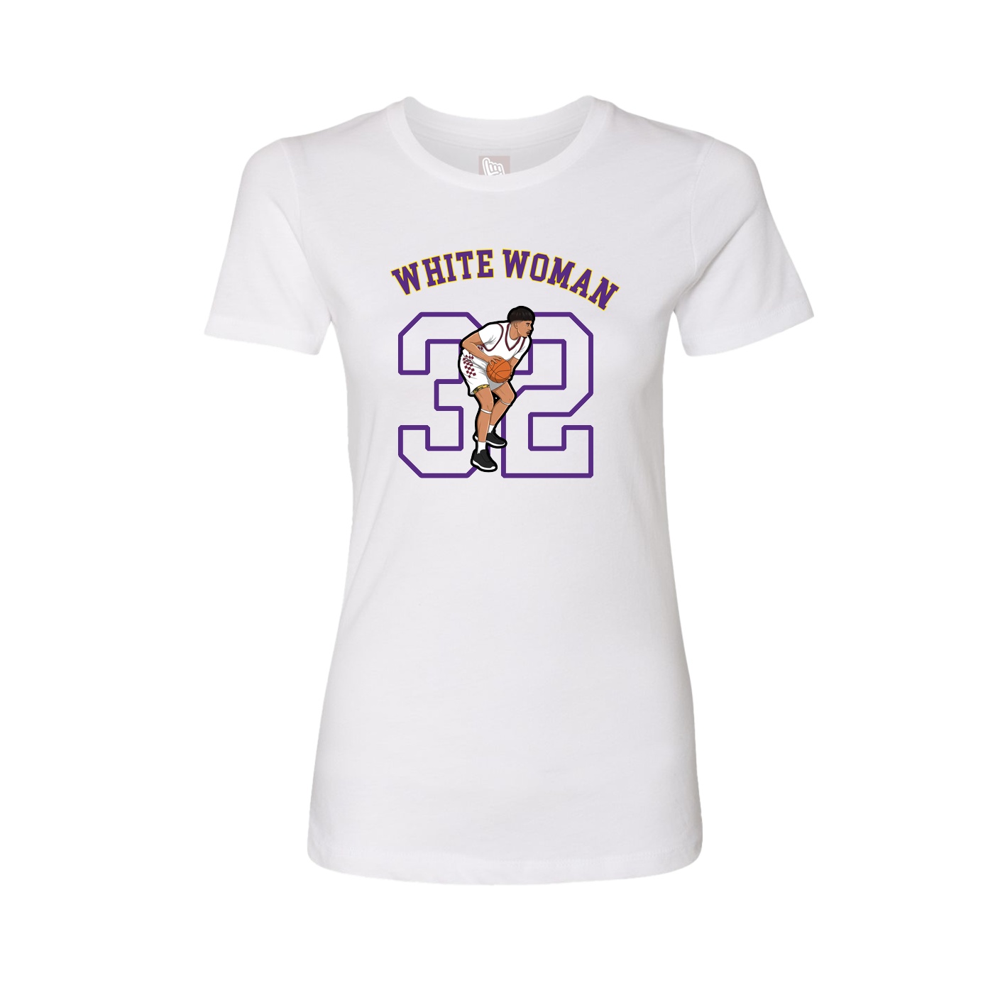 Fitted Women's Tee — Shirsey Arch in White