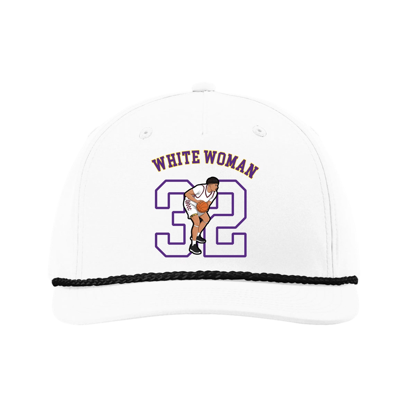 Five-Panel Classic Rope Cap — Shirsey Arch in White