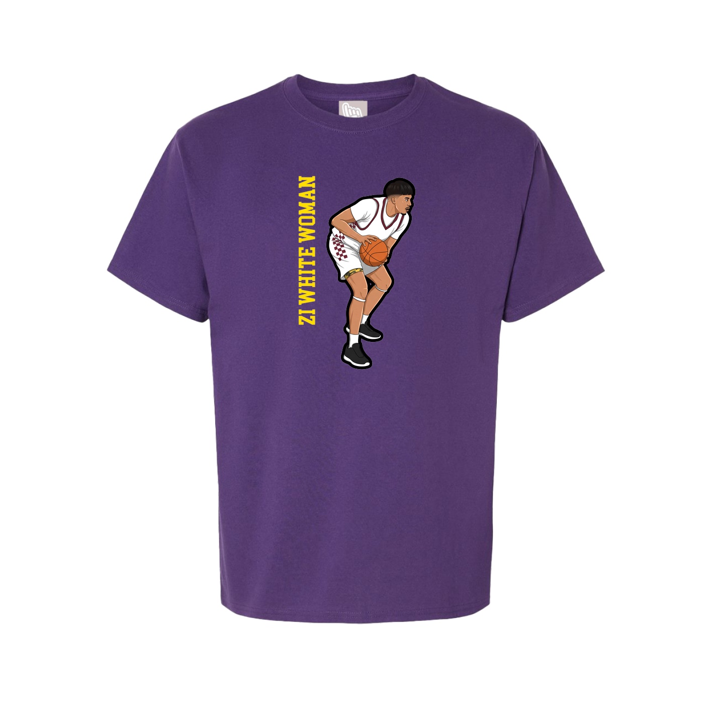 Tee — Name Vertical in Purple