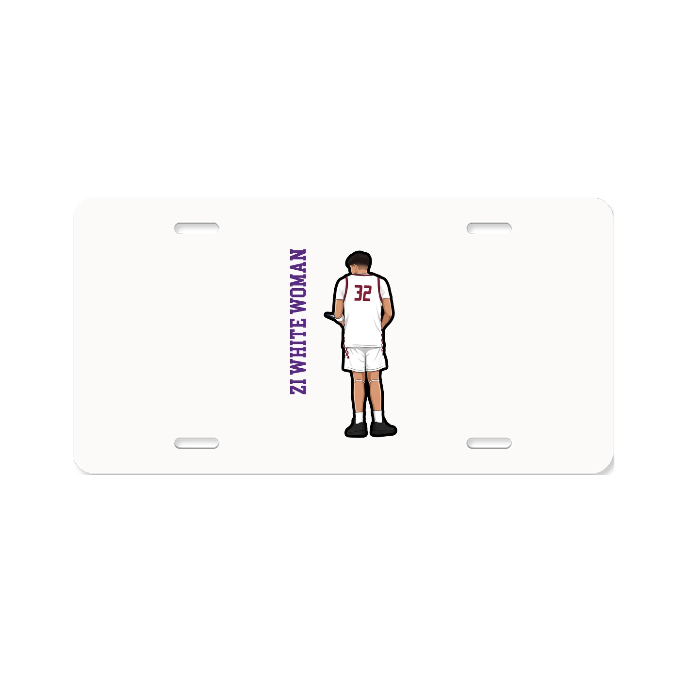 License Plate — Name Vertical in Classic