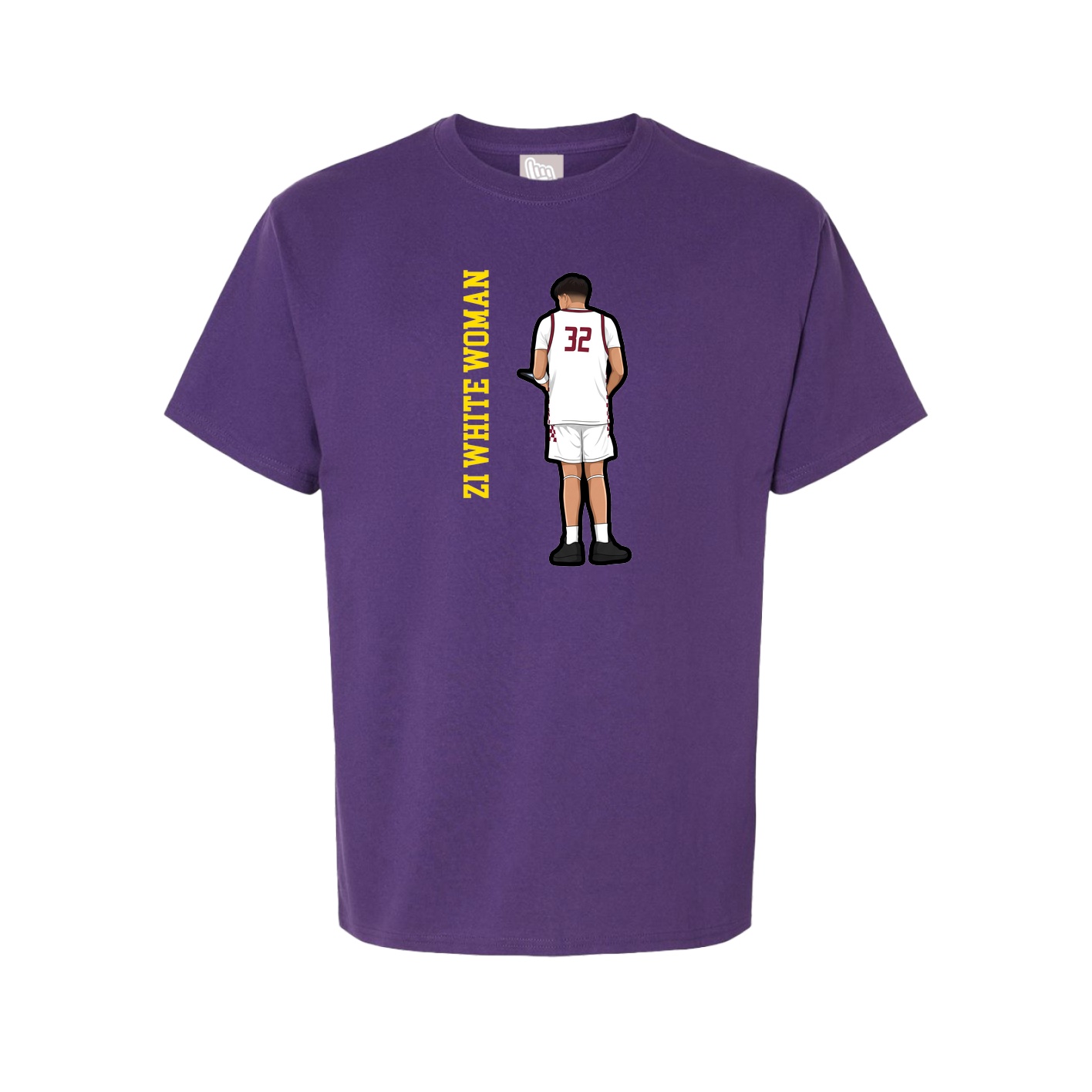 Youth Tee — Name Vertical in Purple