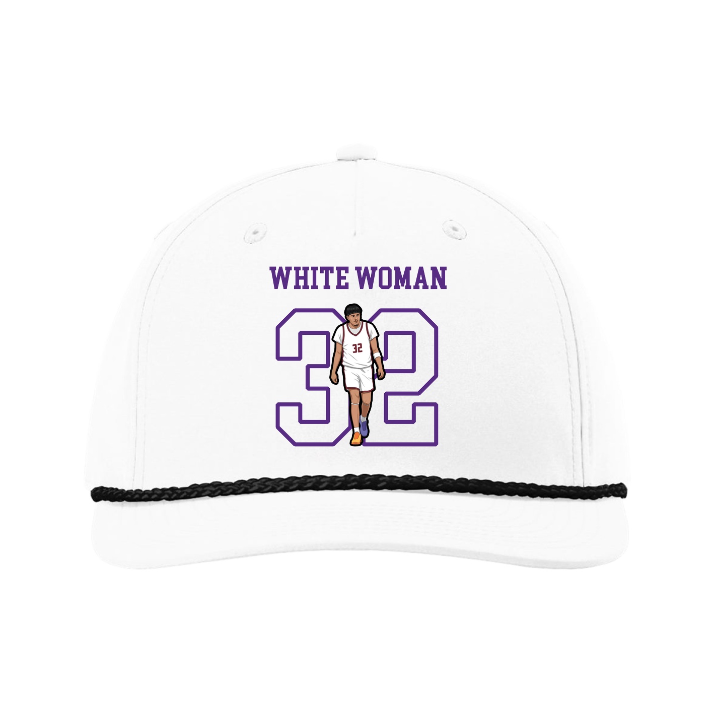 Five-Panel Classic Rope Cap — Shirsey in White