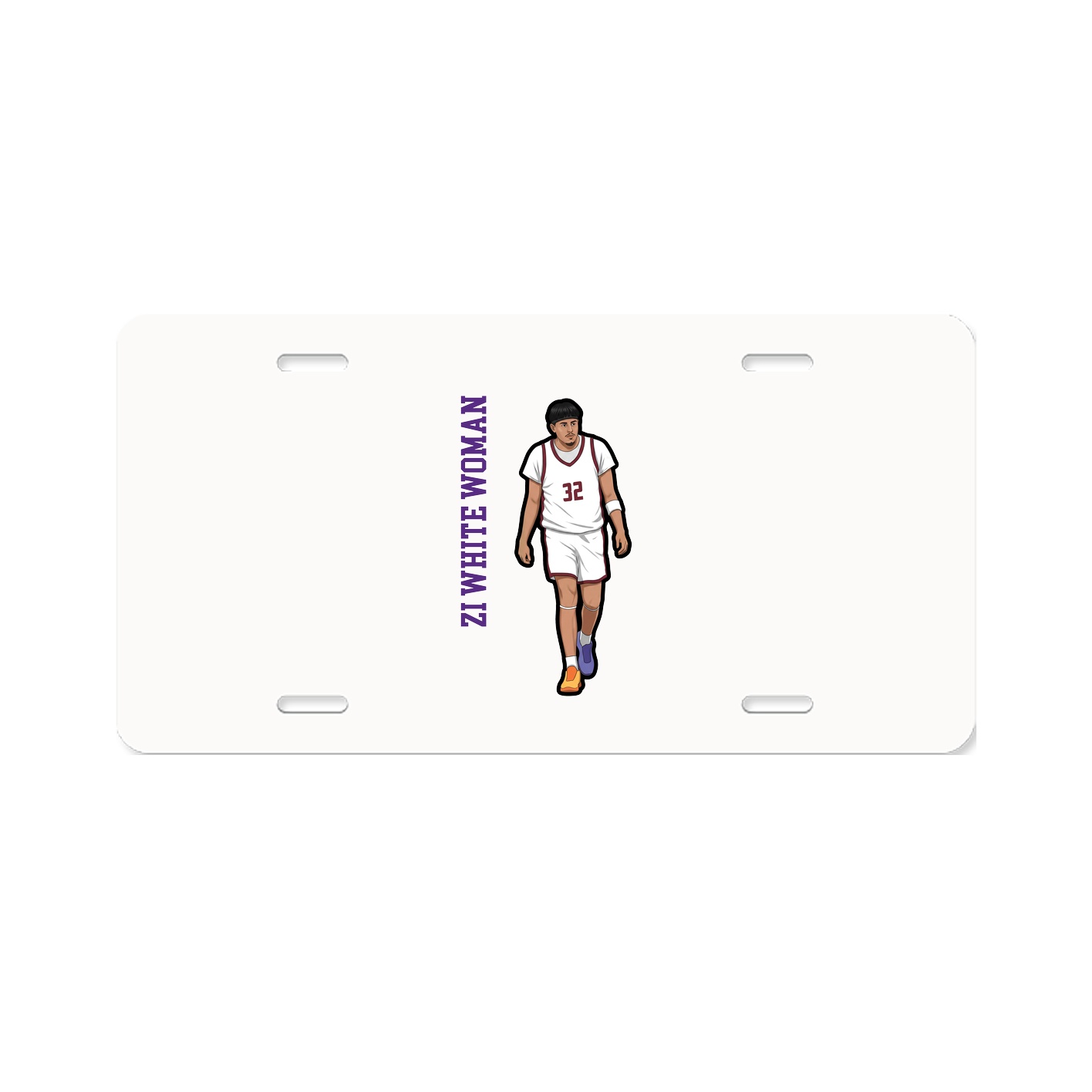 License Plate — Name Vertical in Classic