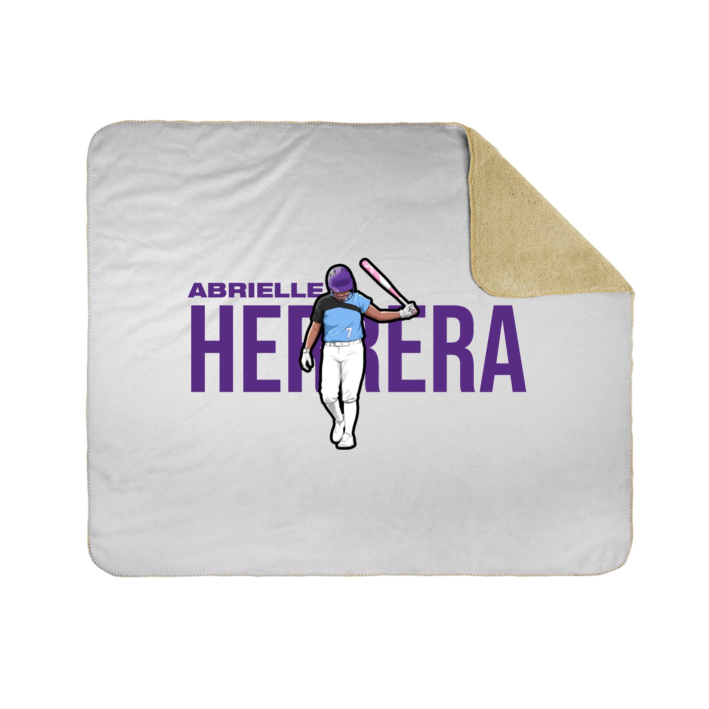 Throw Blanket — Player Name in White