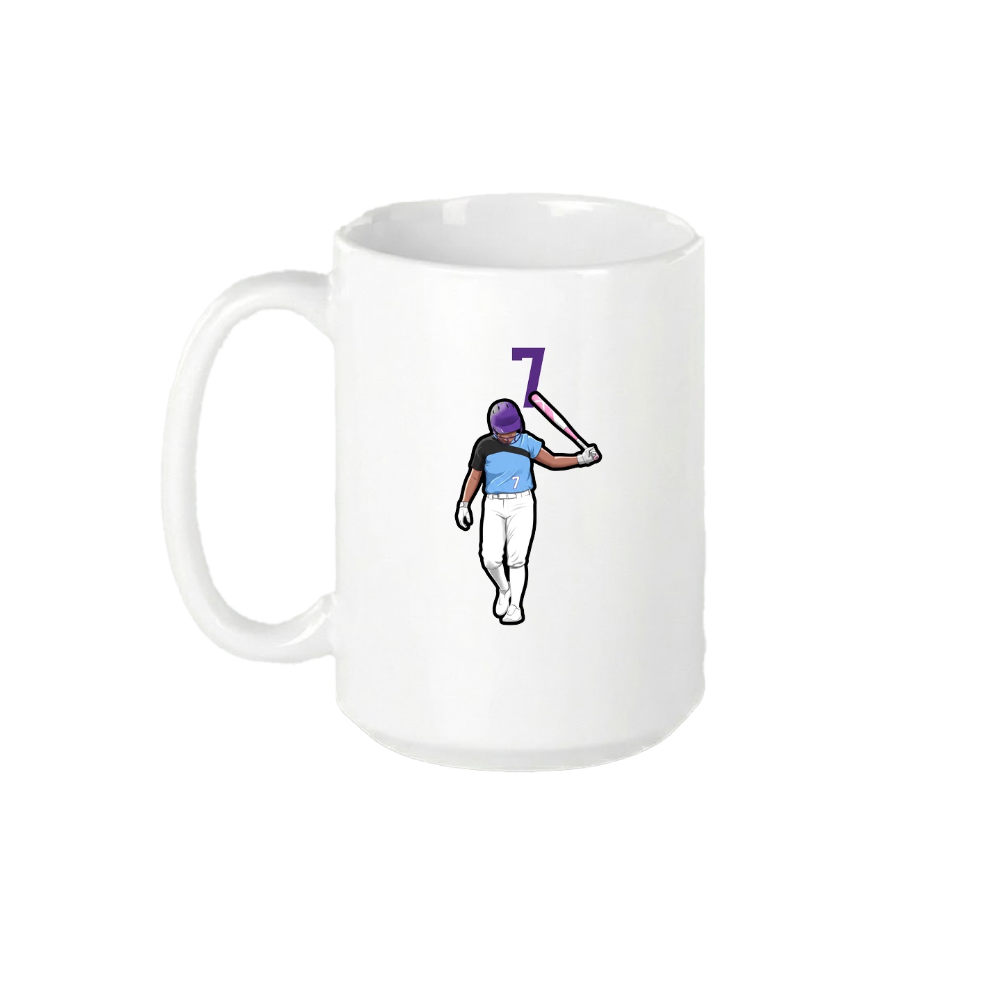 15oz Coffee Mug — Number Top in White