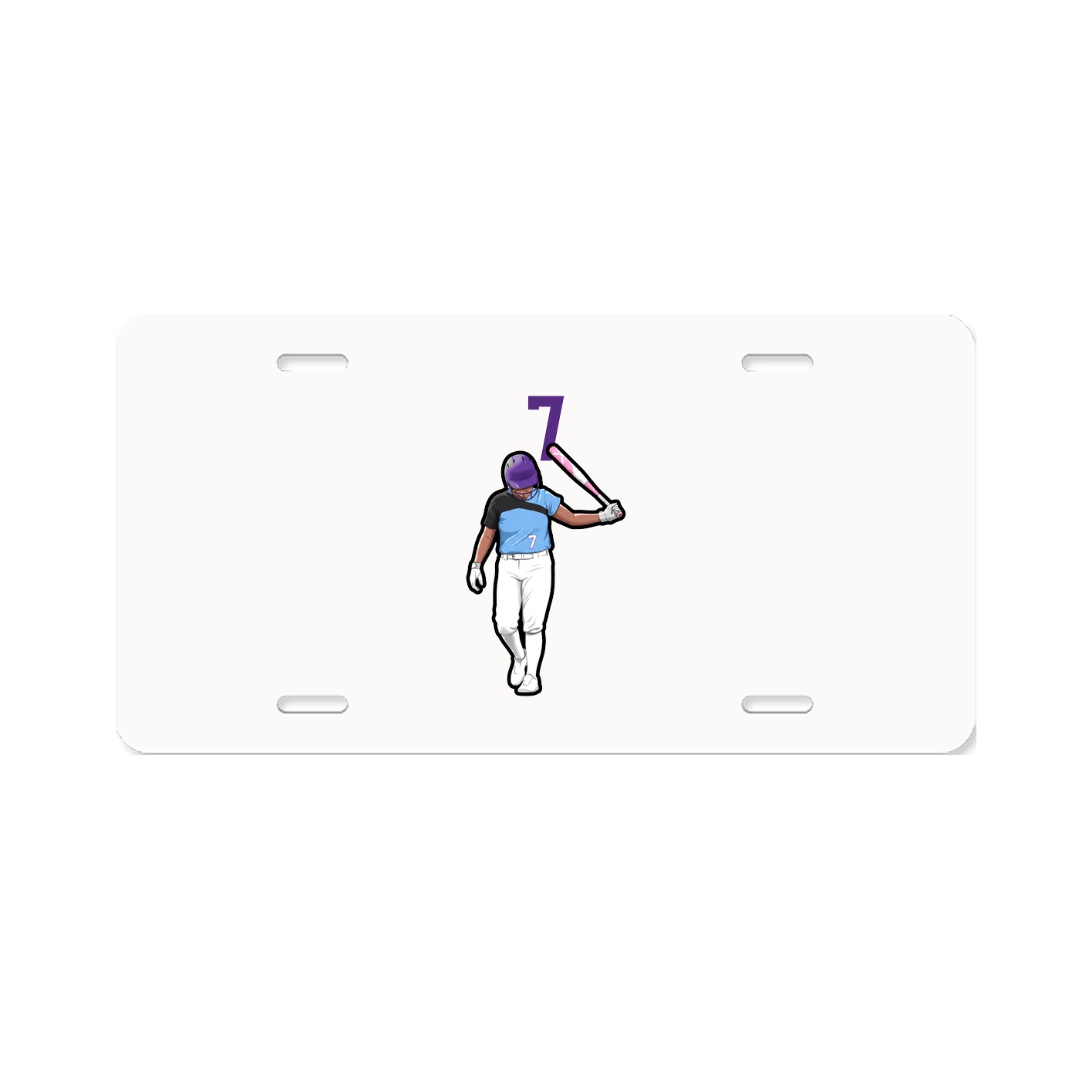 License Plate — Number Top in Classic