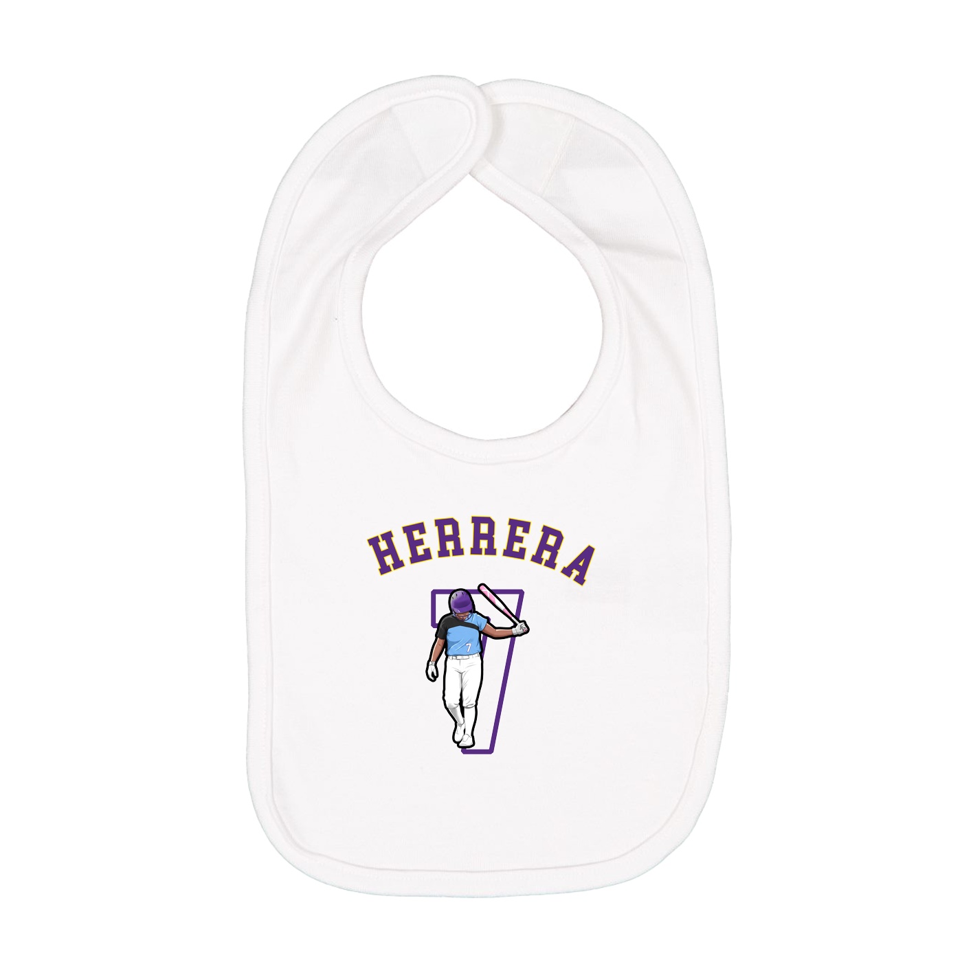 Infant Bib — Shirsey Arch in White