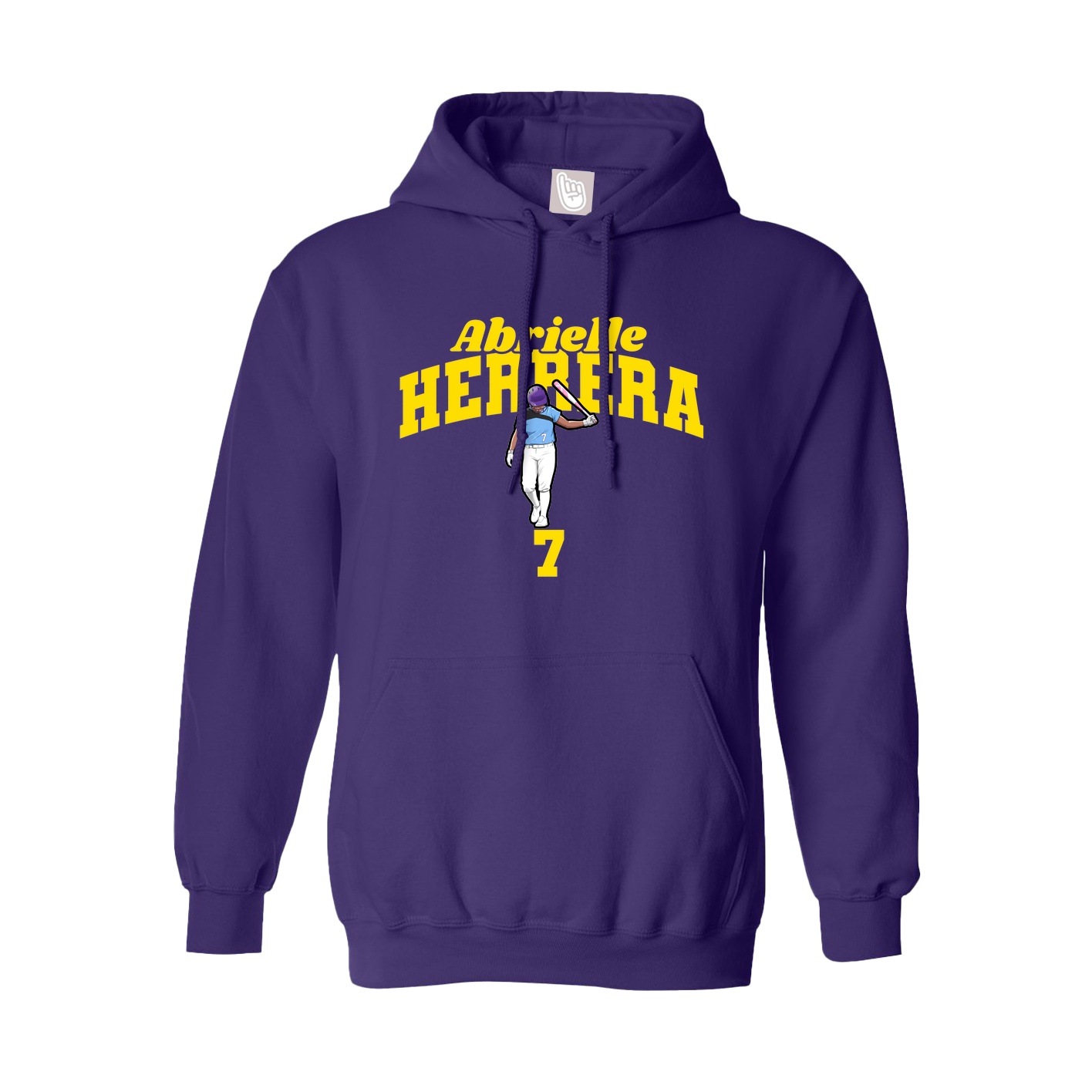 Hoodie — Signature Arch in Purple