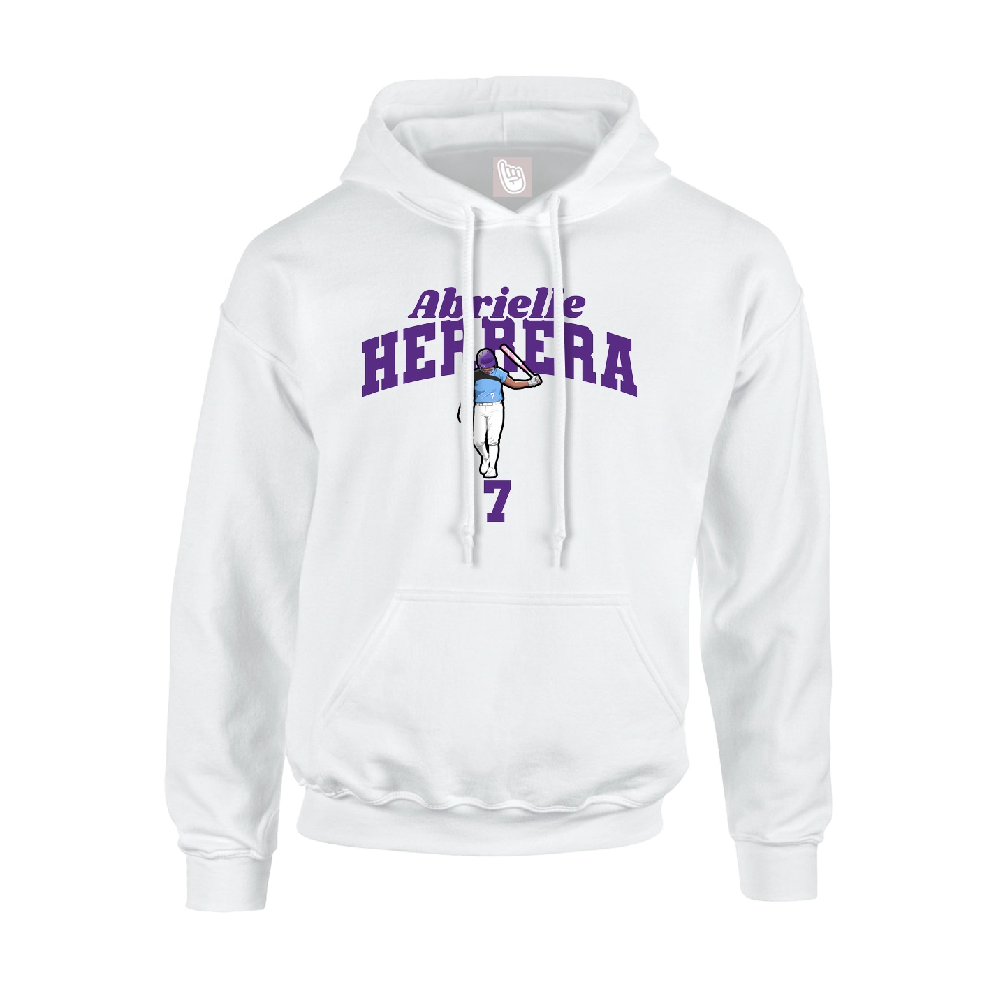 Youth Hoodie — Signature Arch in White