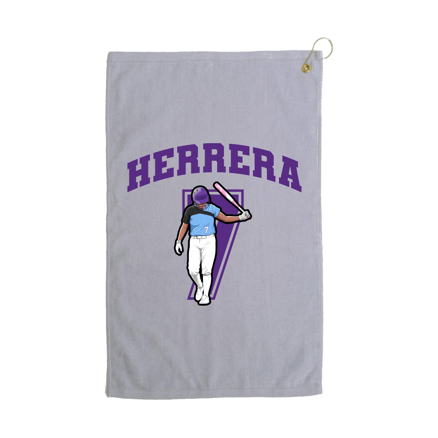 Golf Towel — Number in Grey