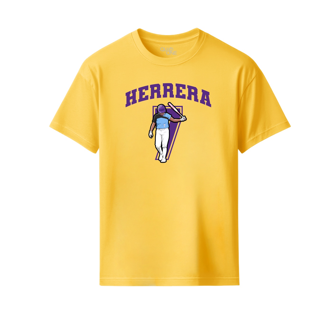 Youth Tee — Number in Yellow