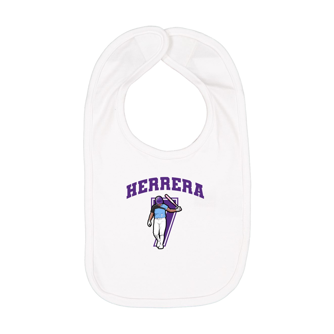 Infant Bib — Number in White