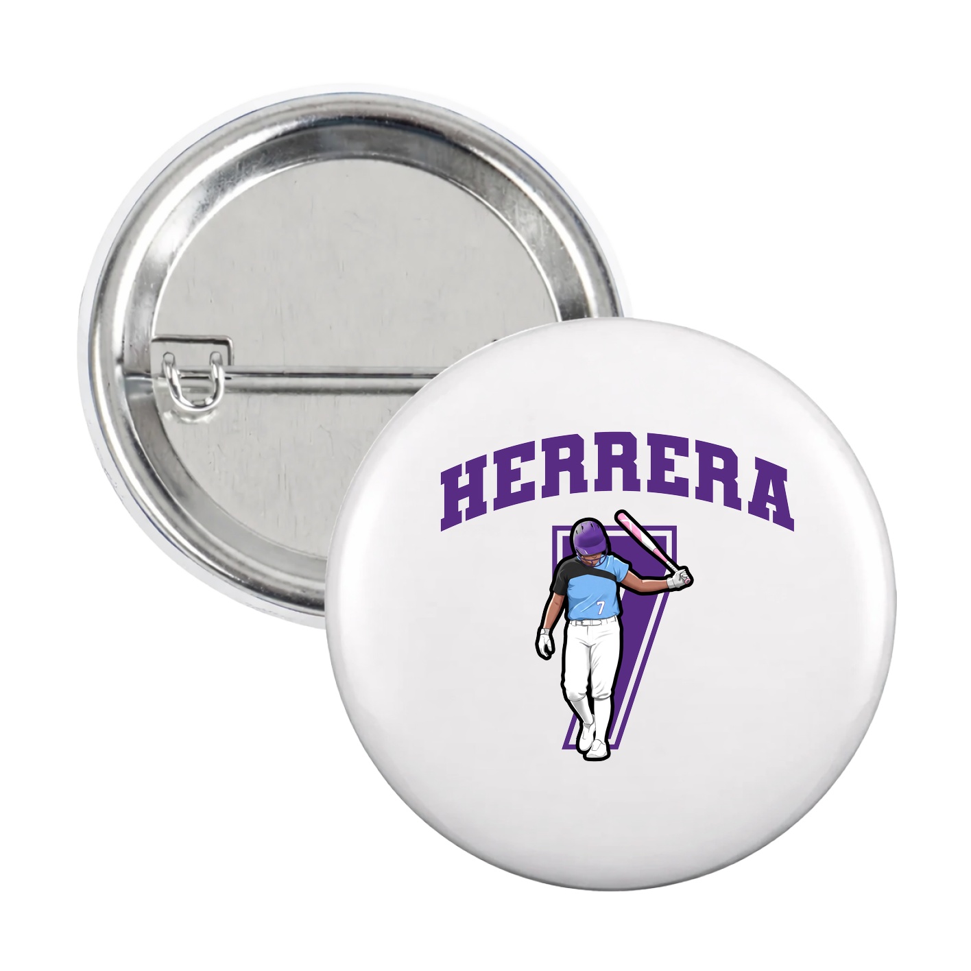 Game Day Button — Number in White