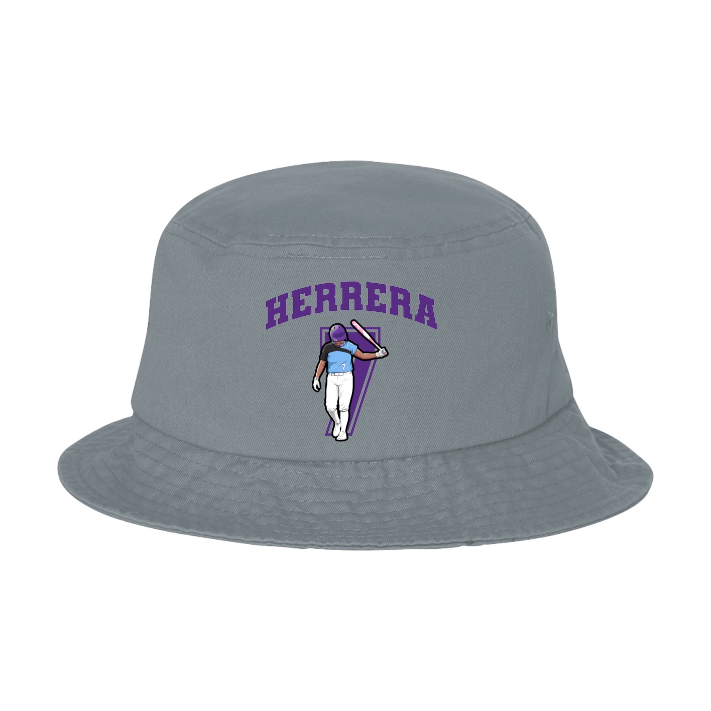 Bucket Cap — Number in Grey
