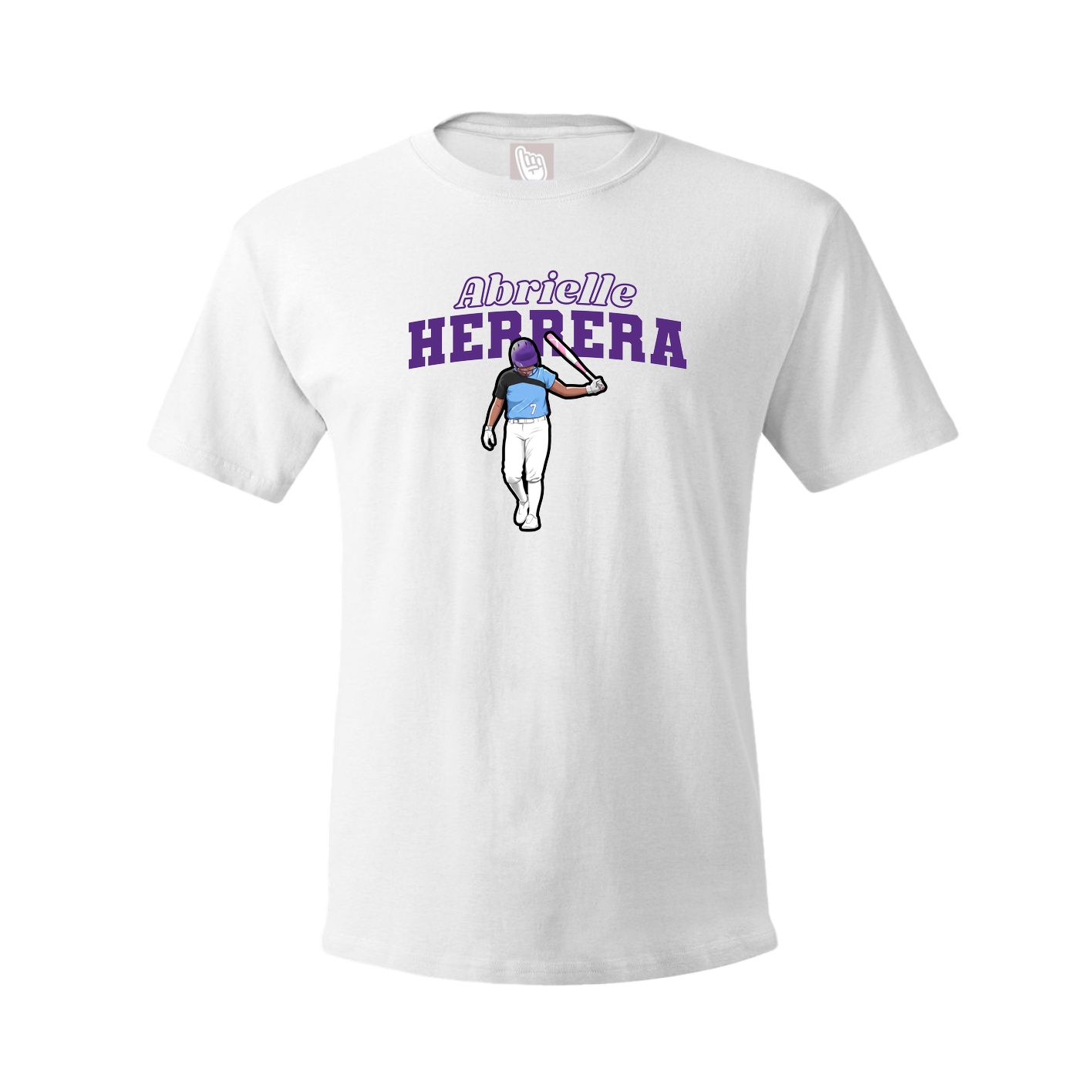 Youth Tee — Name Arch in White