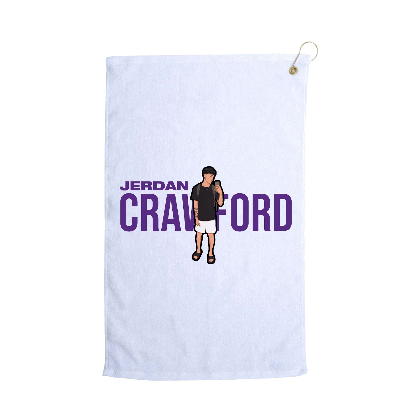 Golf Towel — Player Name in White