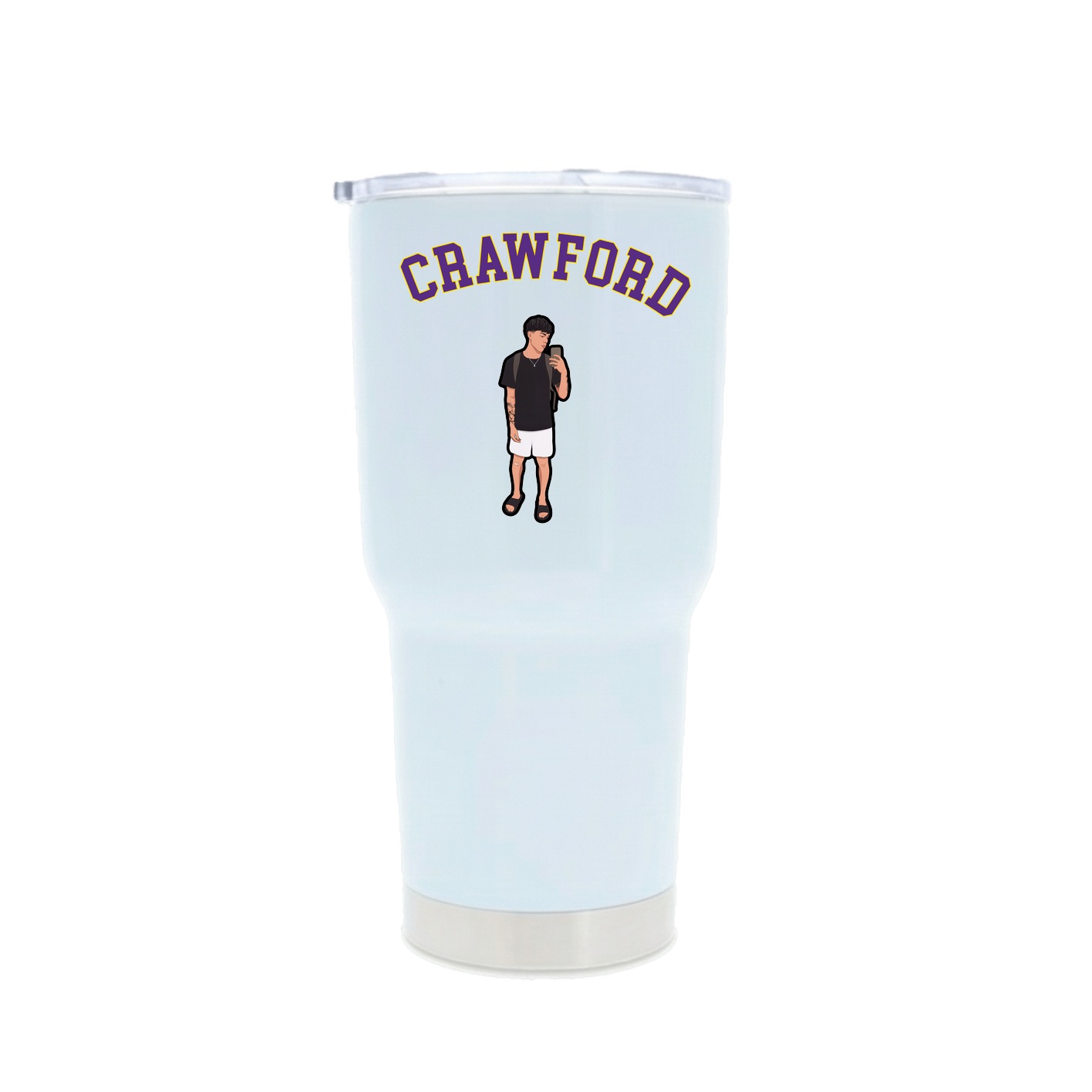 30oz Stainless Steel Tumbler — Shirsey Arch in White