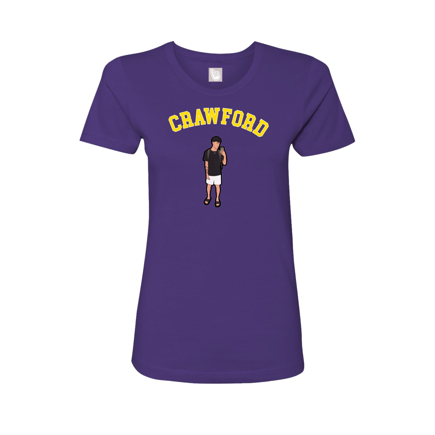 Fitted Women's Tee — Shirsey Arch in Purple