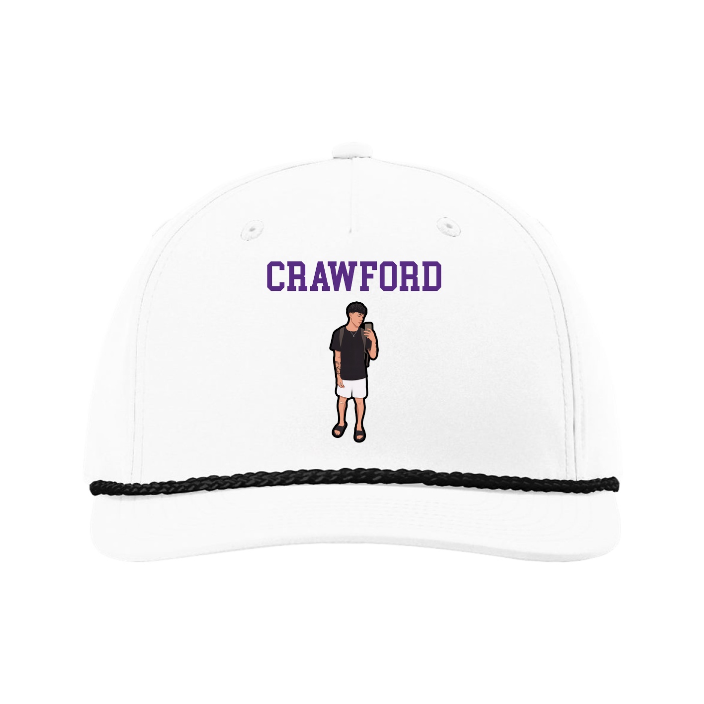 Five-Panel Classic Rope Cap — Shirsey in White
