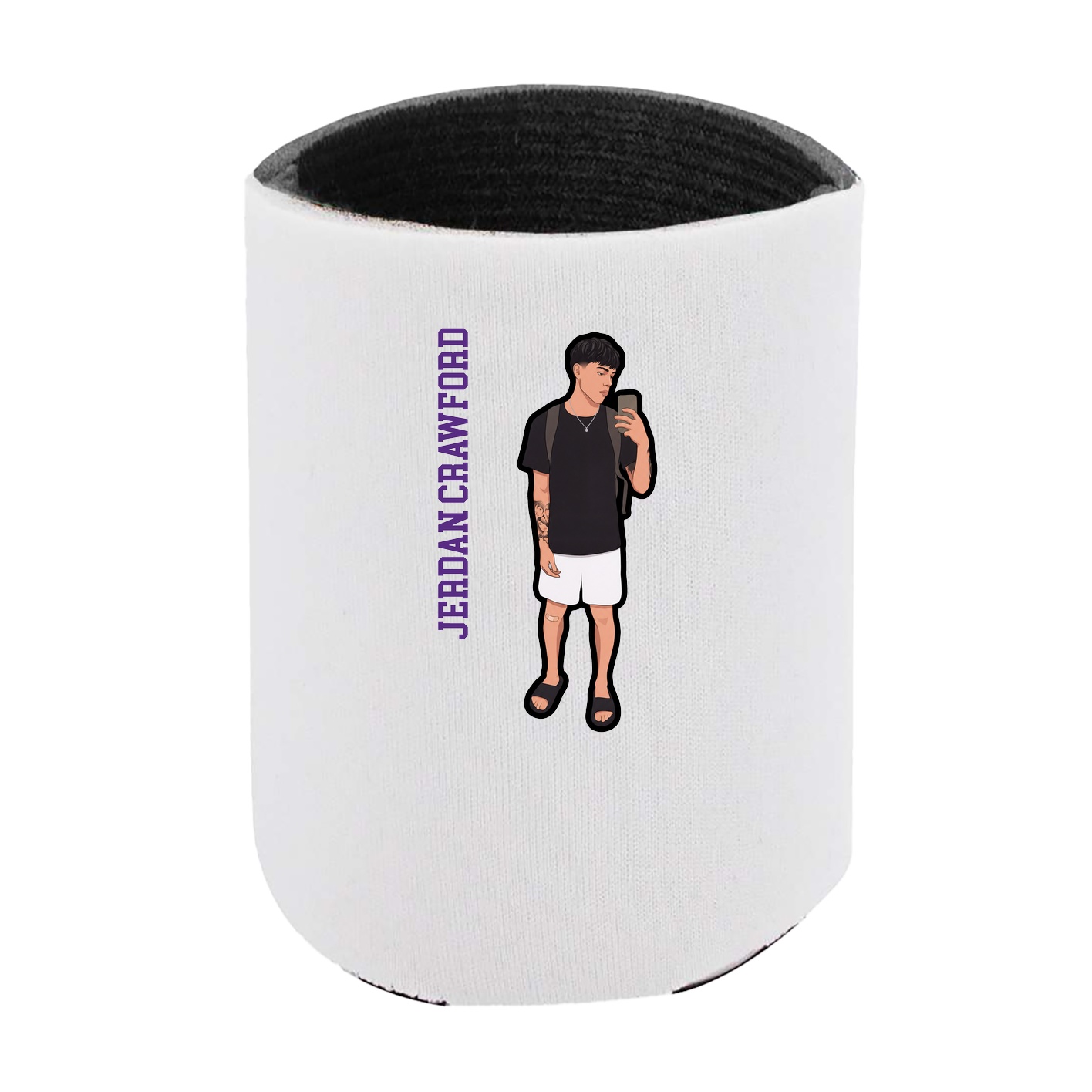 Can Holder — Name Vertical in White