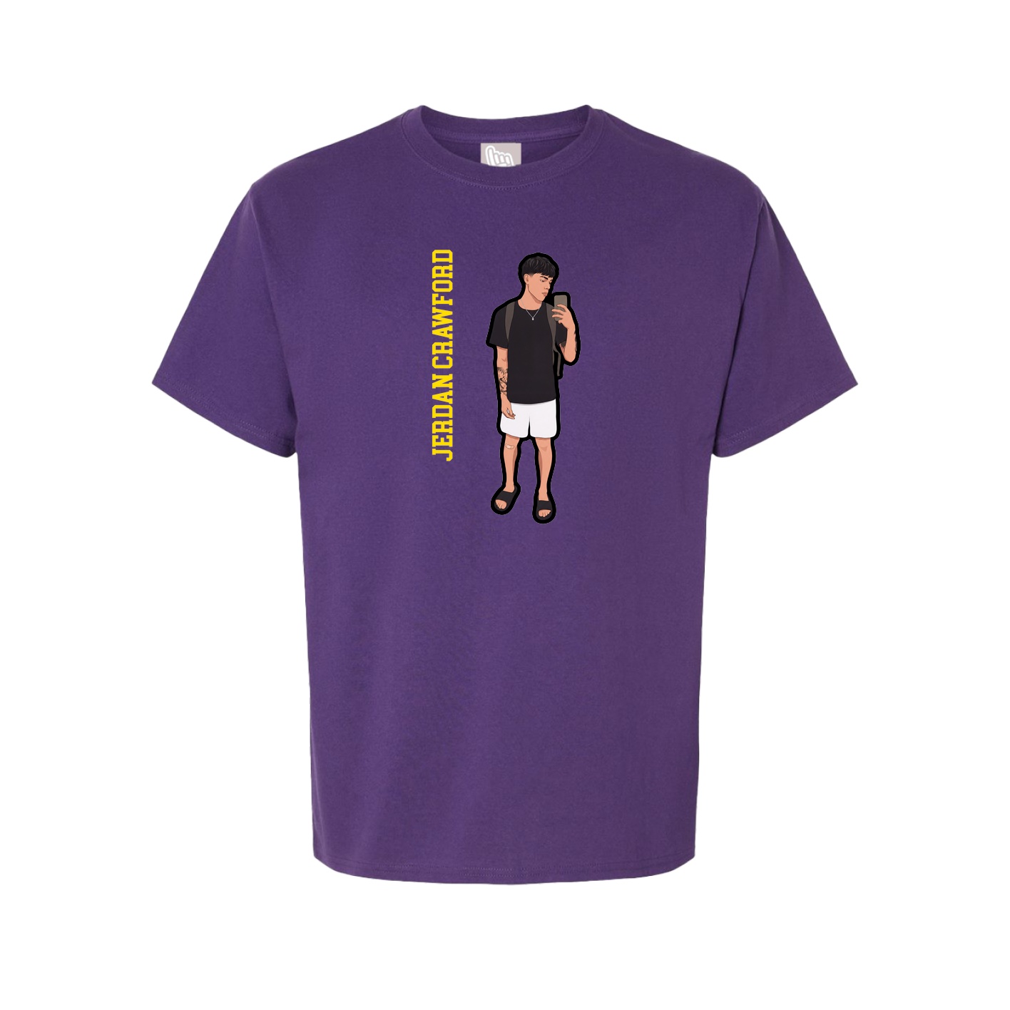 Tee — Name Vertical in Purple