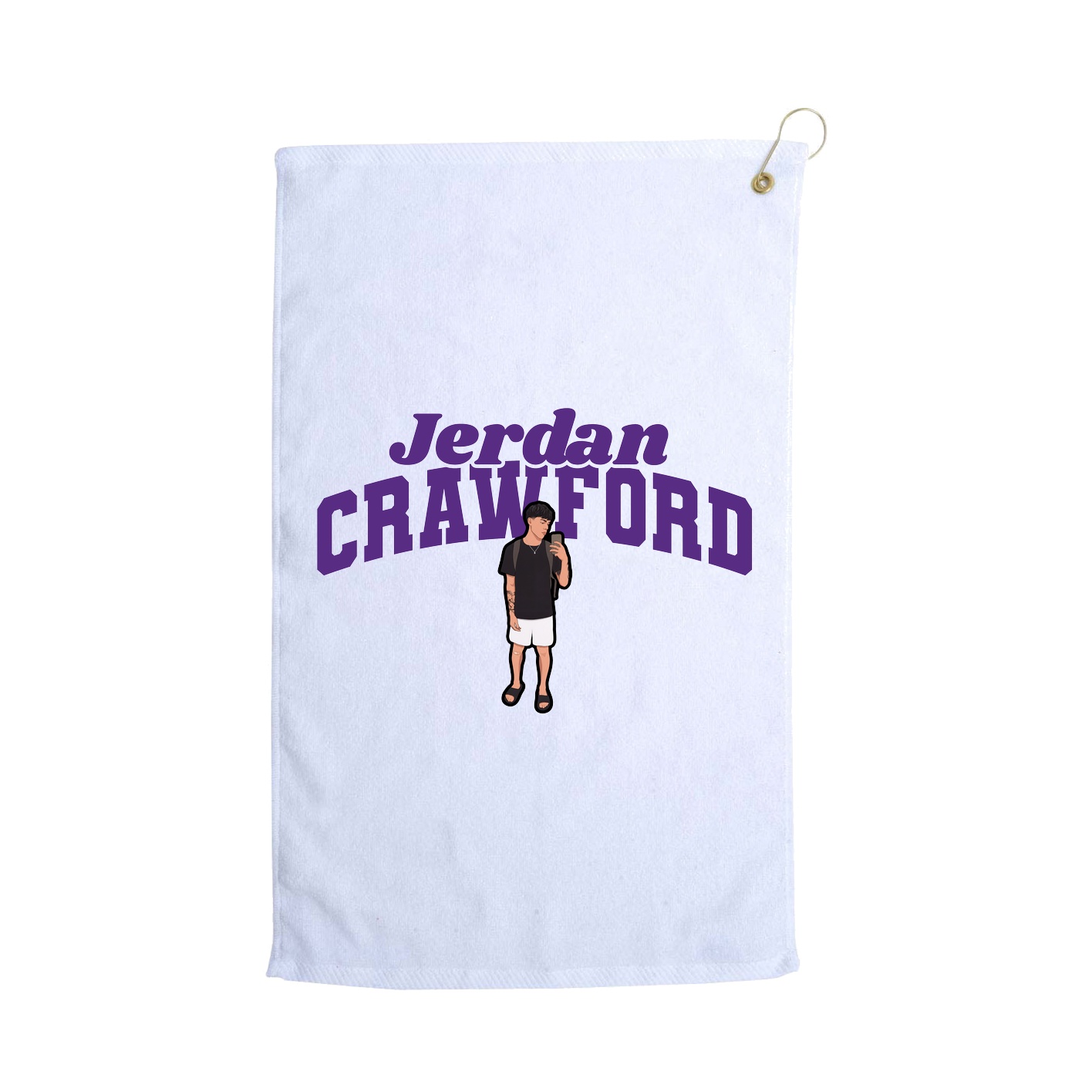 Golf Towel — Signature Arch in White