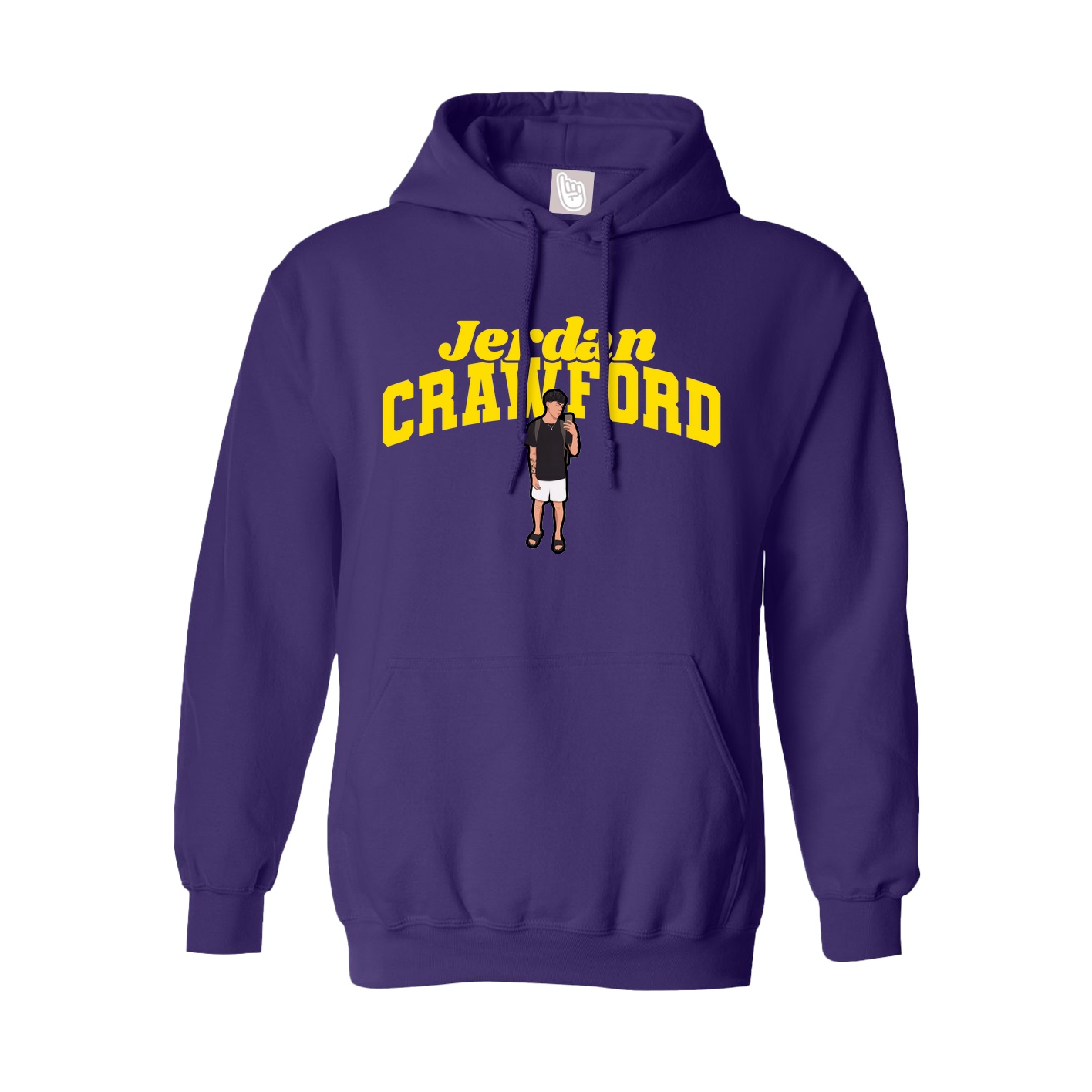 Youth Hoodie — Signature Arch in Purple